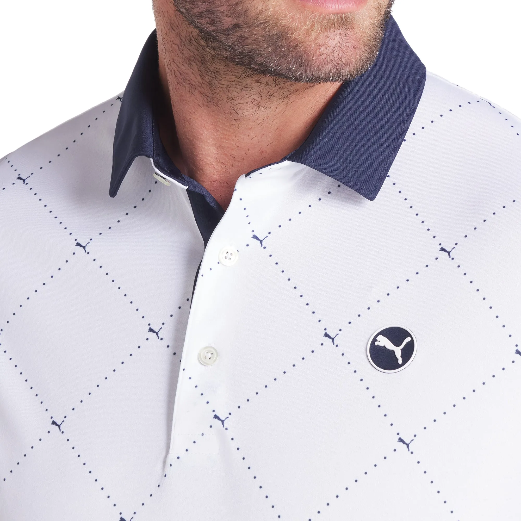 Puma Golf Pure 2.0 Argyle Polo Shirt