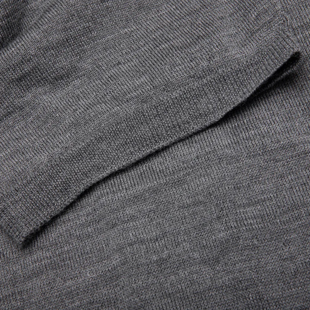 Red Emblem S/S Polo Neck - Grey