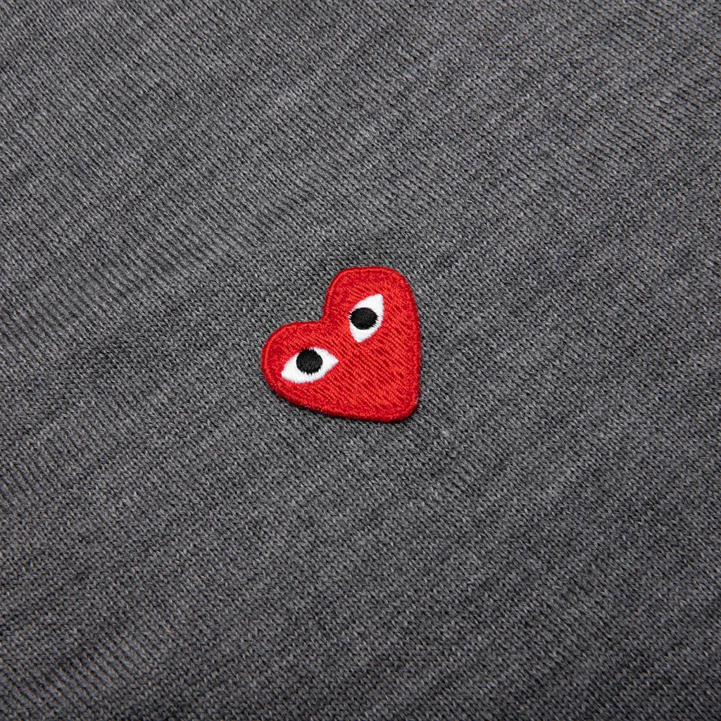 Red Emblem S/S Polo Neck - Grey