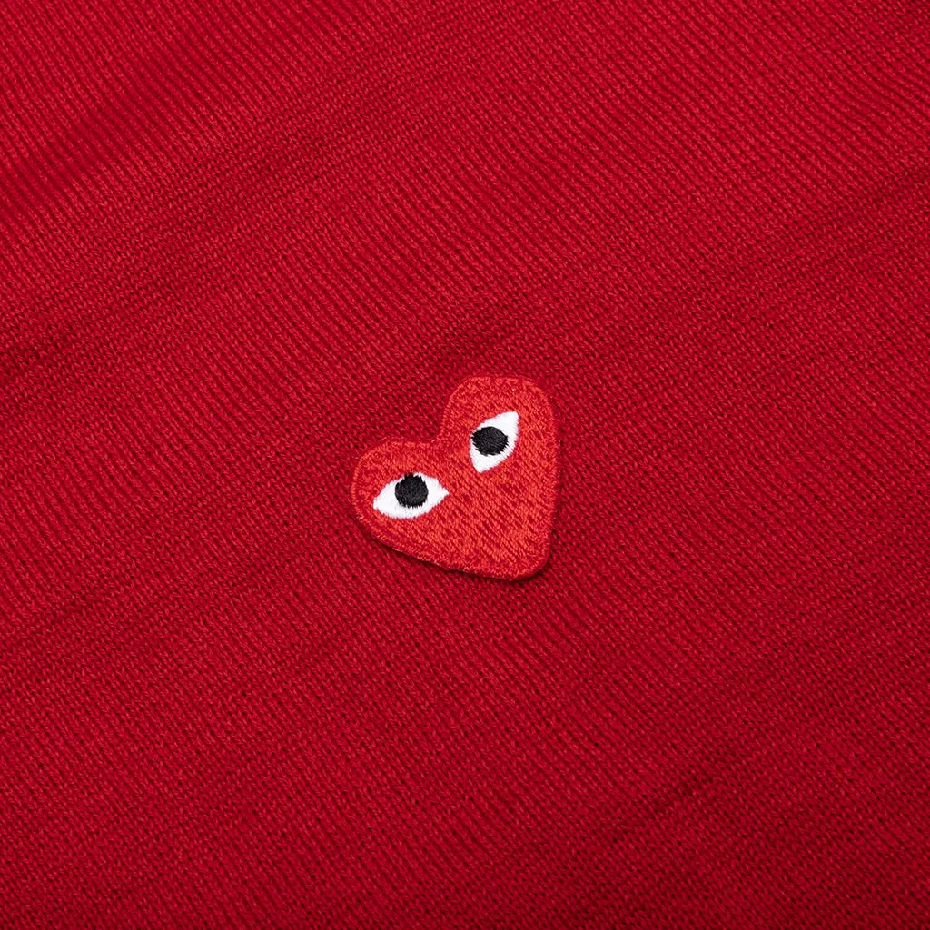 Red Emblem S/S Polo Neck - Red