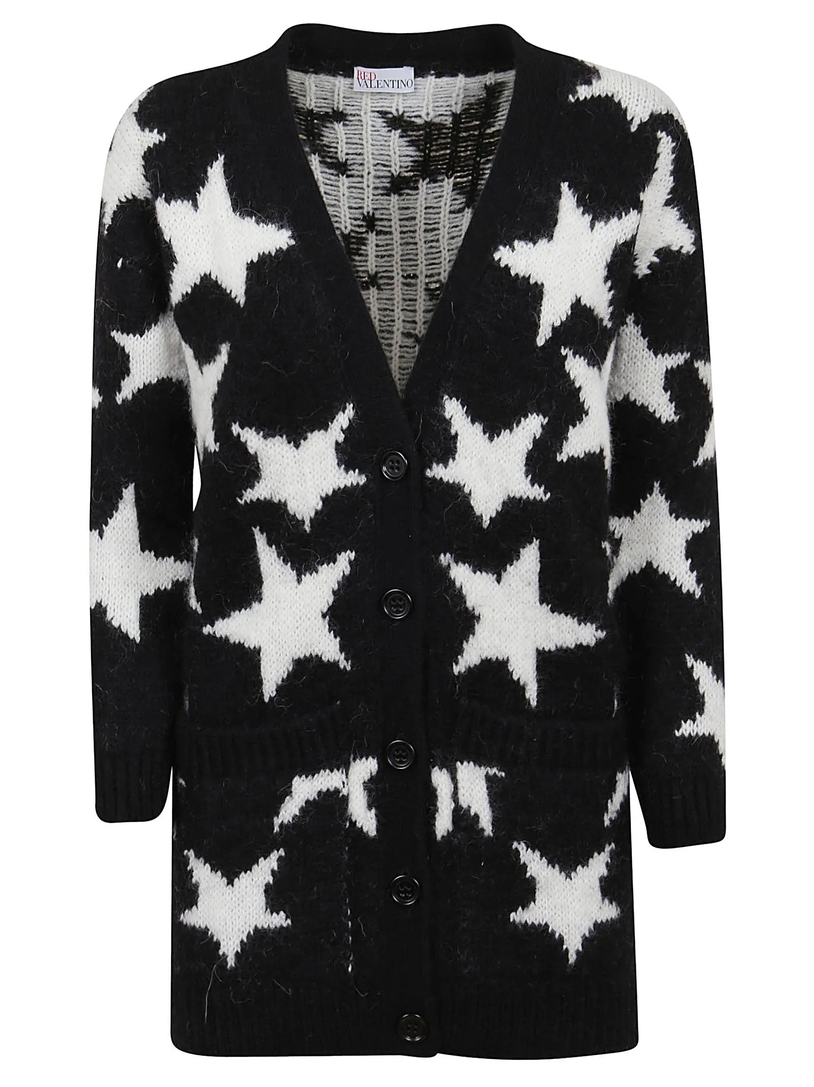 REDValentino Star Patterned V-Neck Cardigan