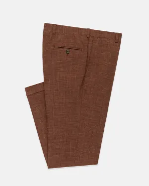 RUST CRASH LINEN TROUSERS