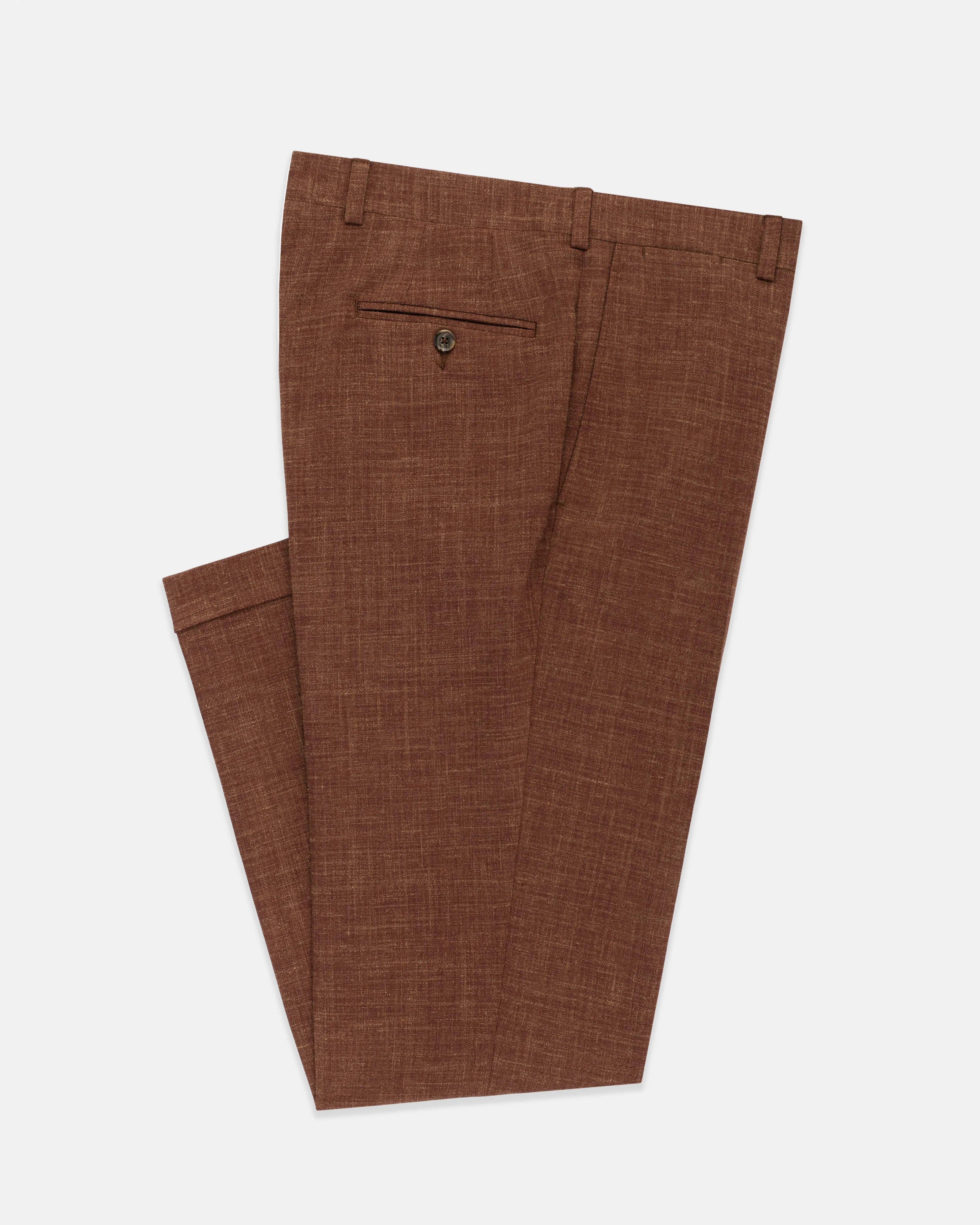 RUST CRASH LINEN TROUSERS