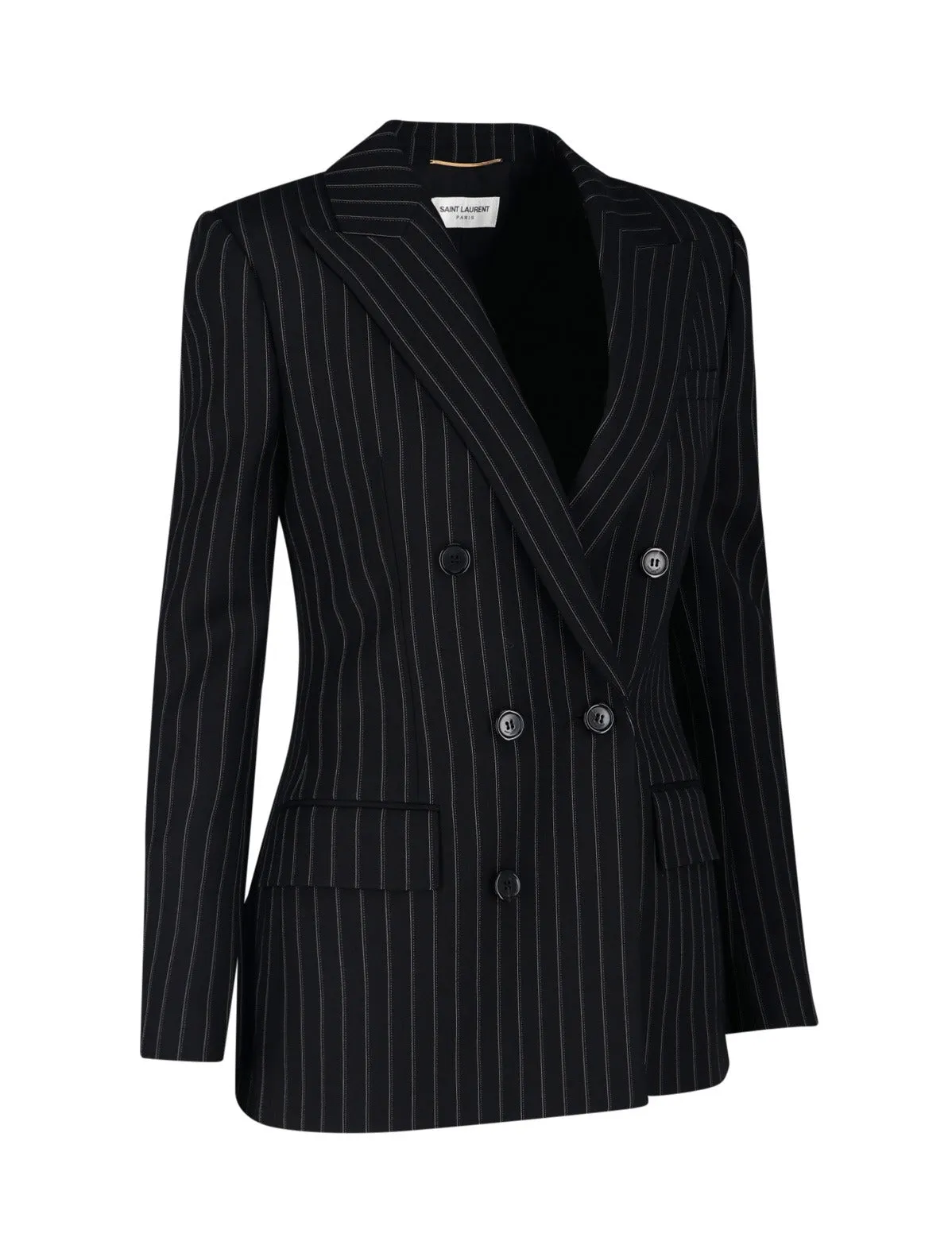 Saint Laurent Striped Long-Sleeved Blazer
