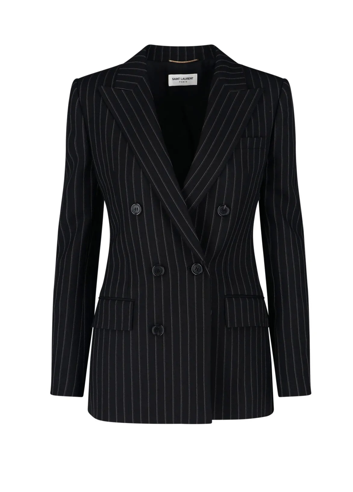 Saint Laurent Striped Long-Sleeved Blazer
