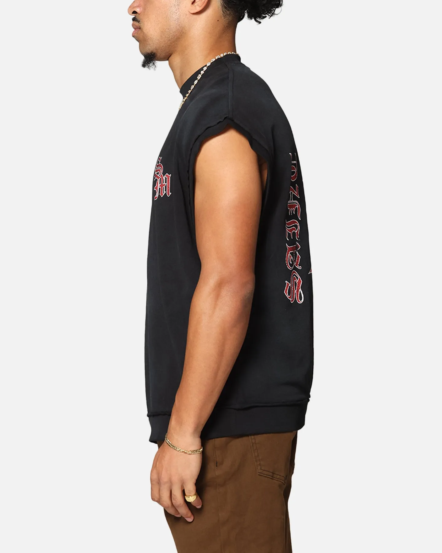 Saint Morta Hardcore Cut Off T-Shirt Sunfade Grey