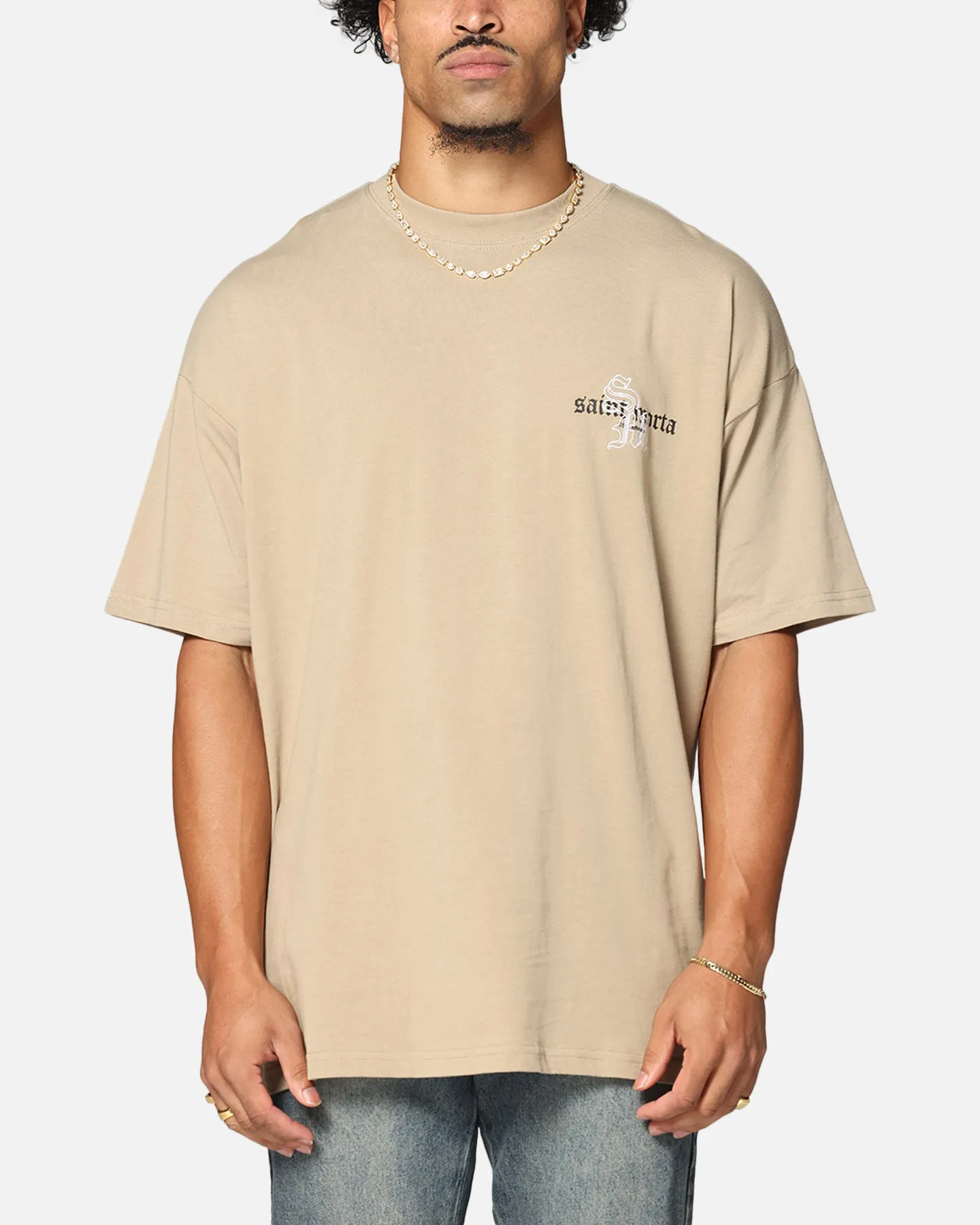 Saint Morta Heritage Boxy T-Shirt Stone