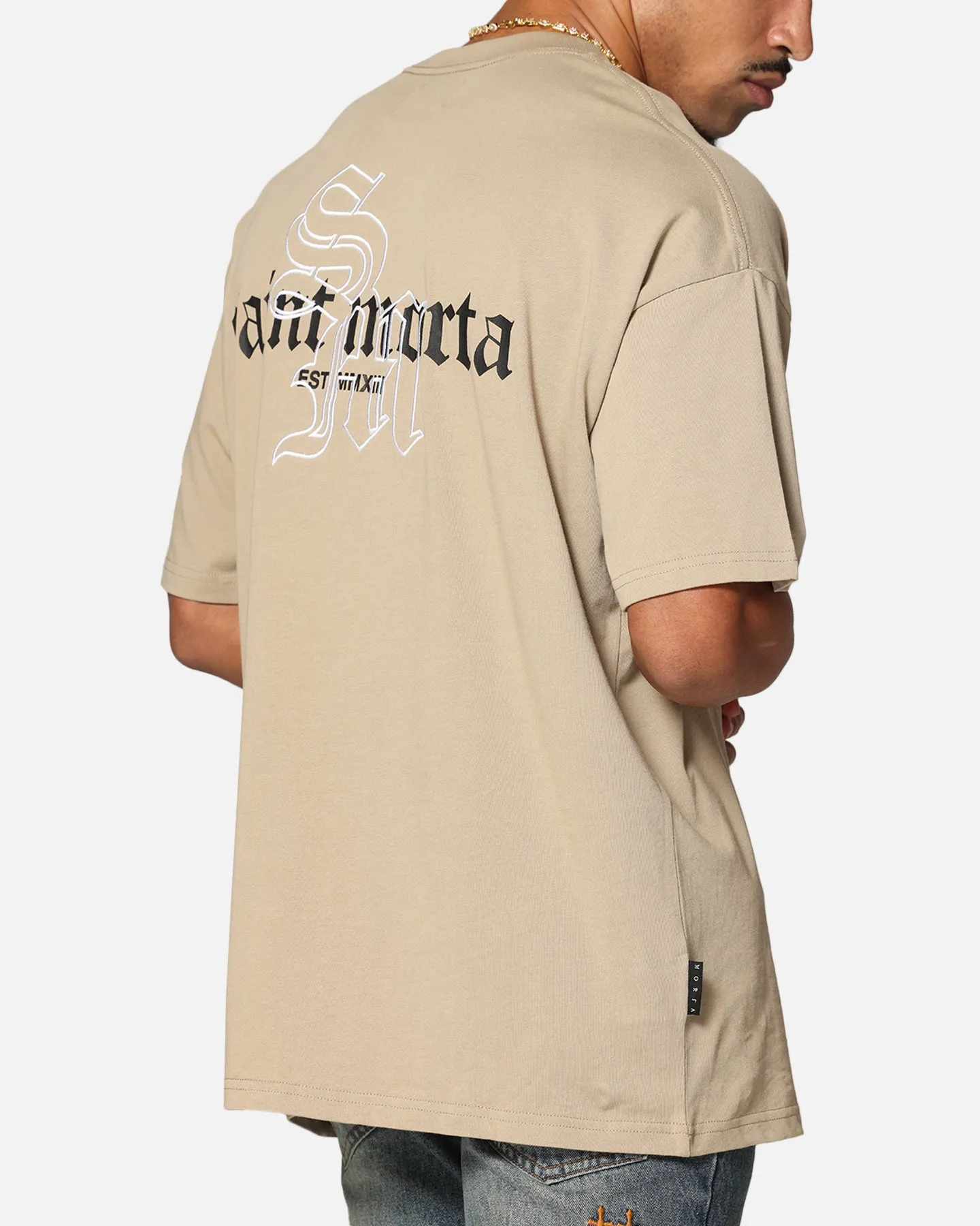 Saint Morta Heritage Boxy T-Shirt Stone