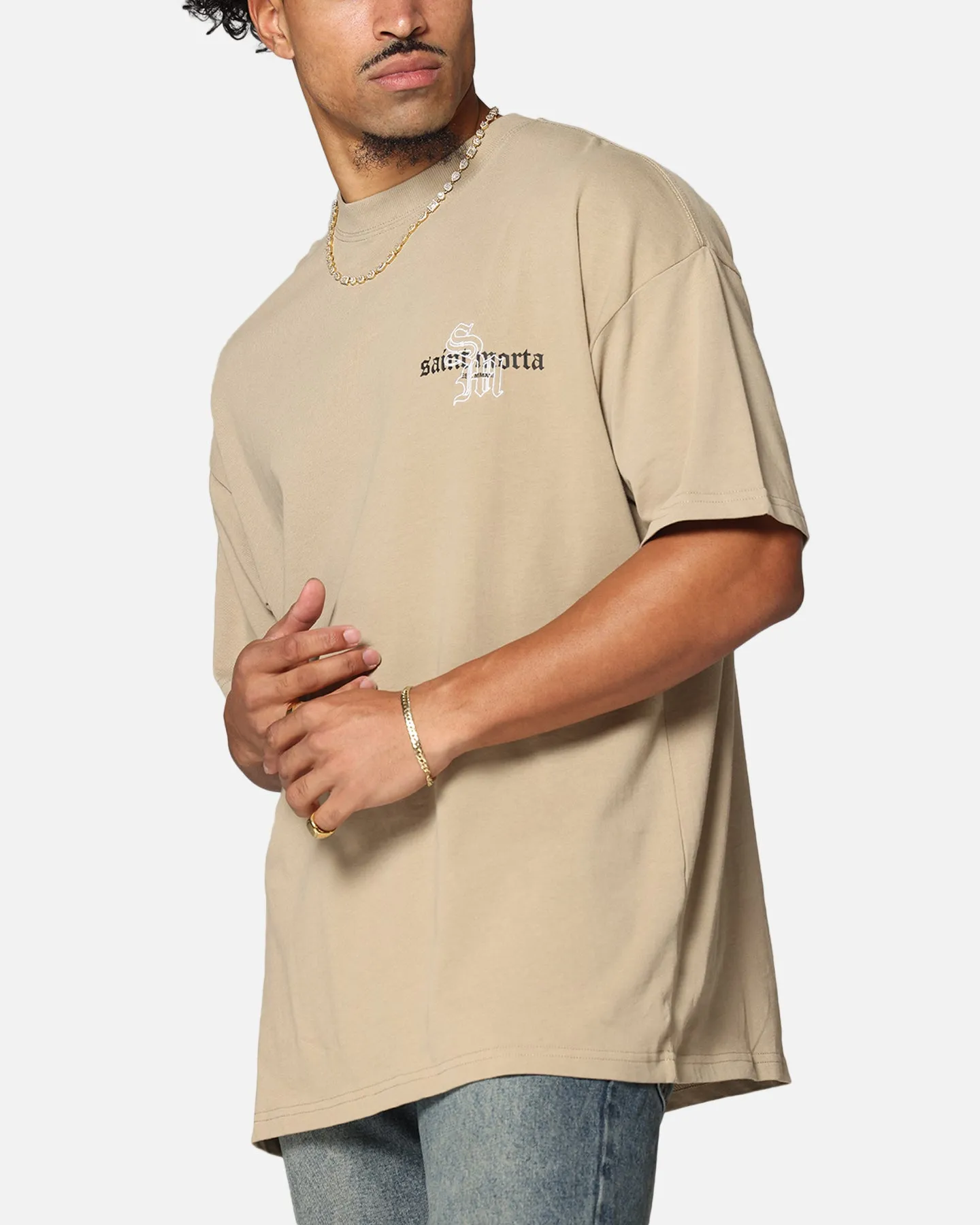 Saint Morta Heritage Boxy T-Shirt Stone