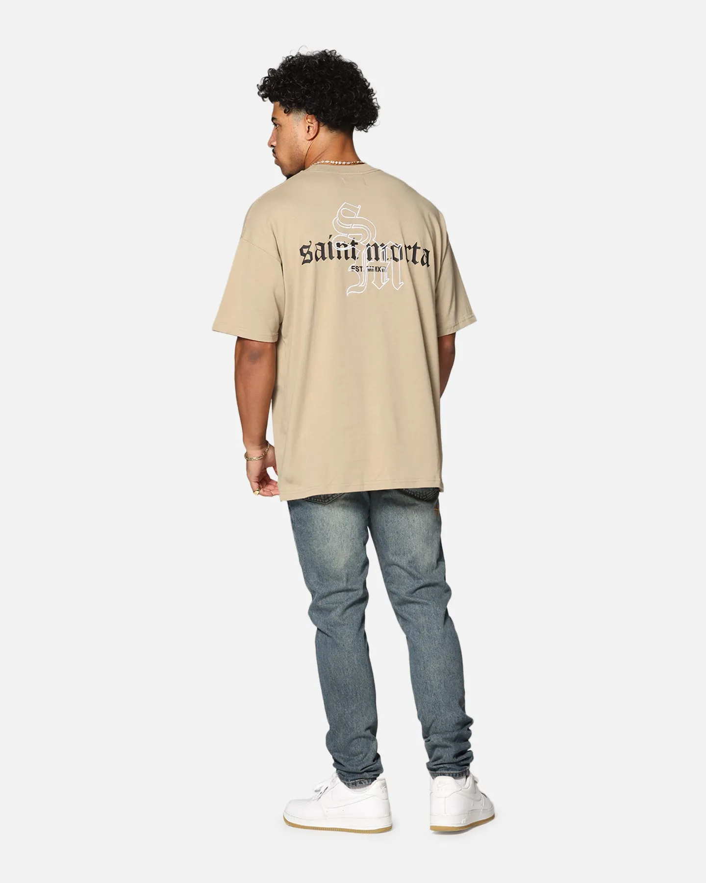 Saint Morta Heritage Boxy T-Shirt Stone
