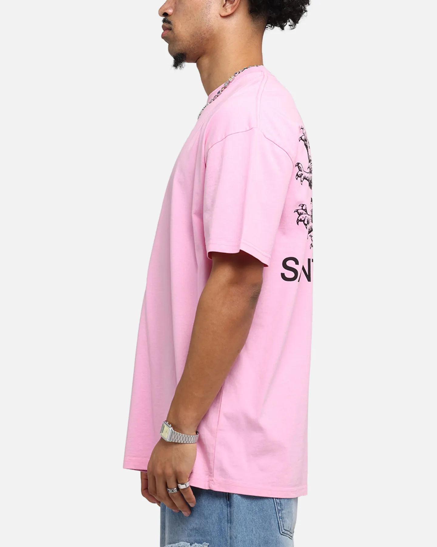Saint Morta Lover Club Boxy T-Shirt Pink