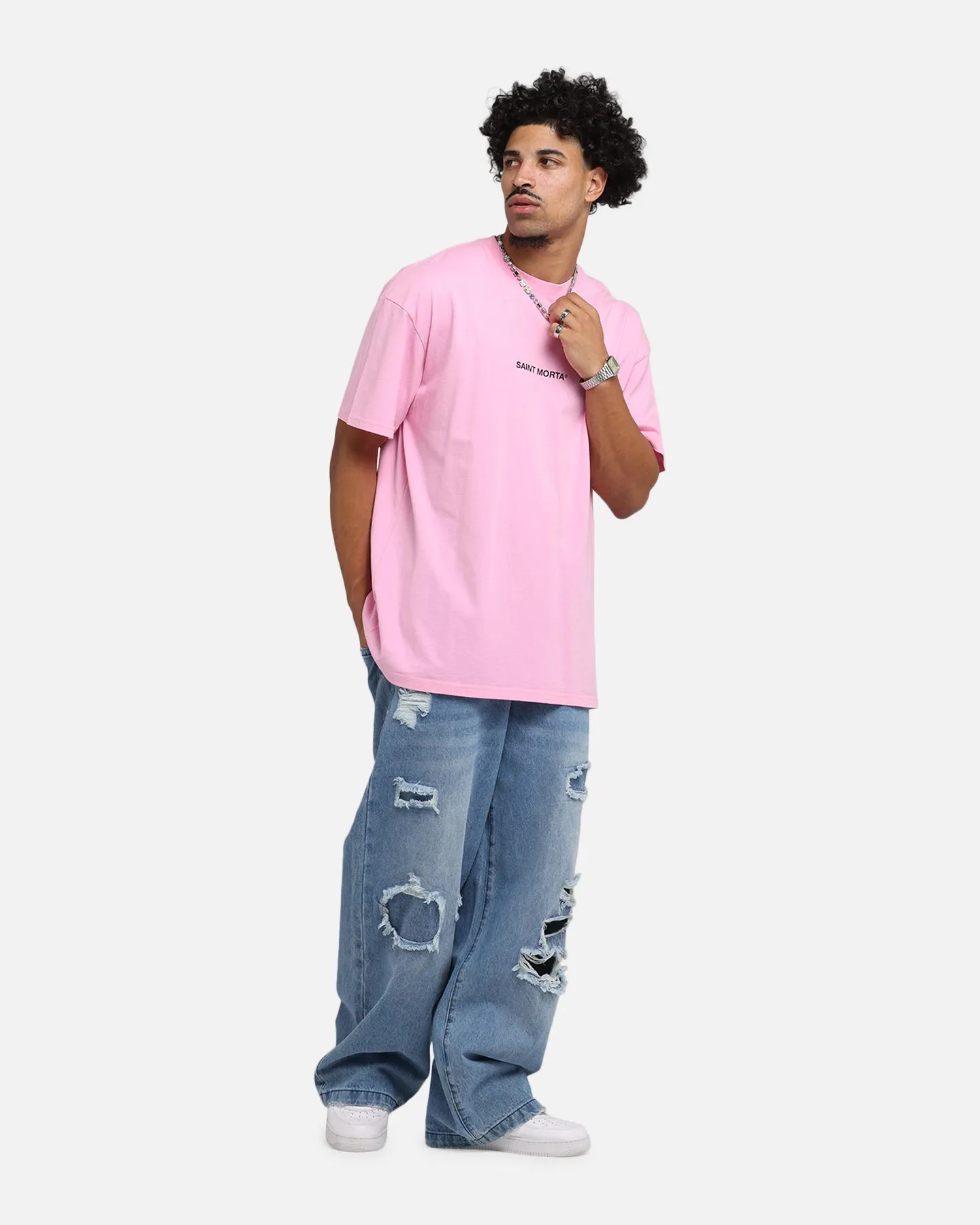 Saint Morta Lover Club Boxy T-Shirt Pink