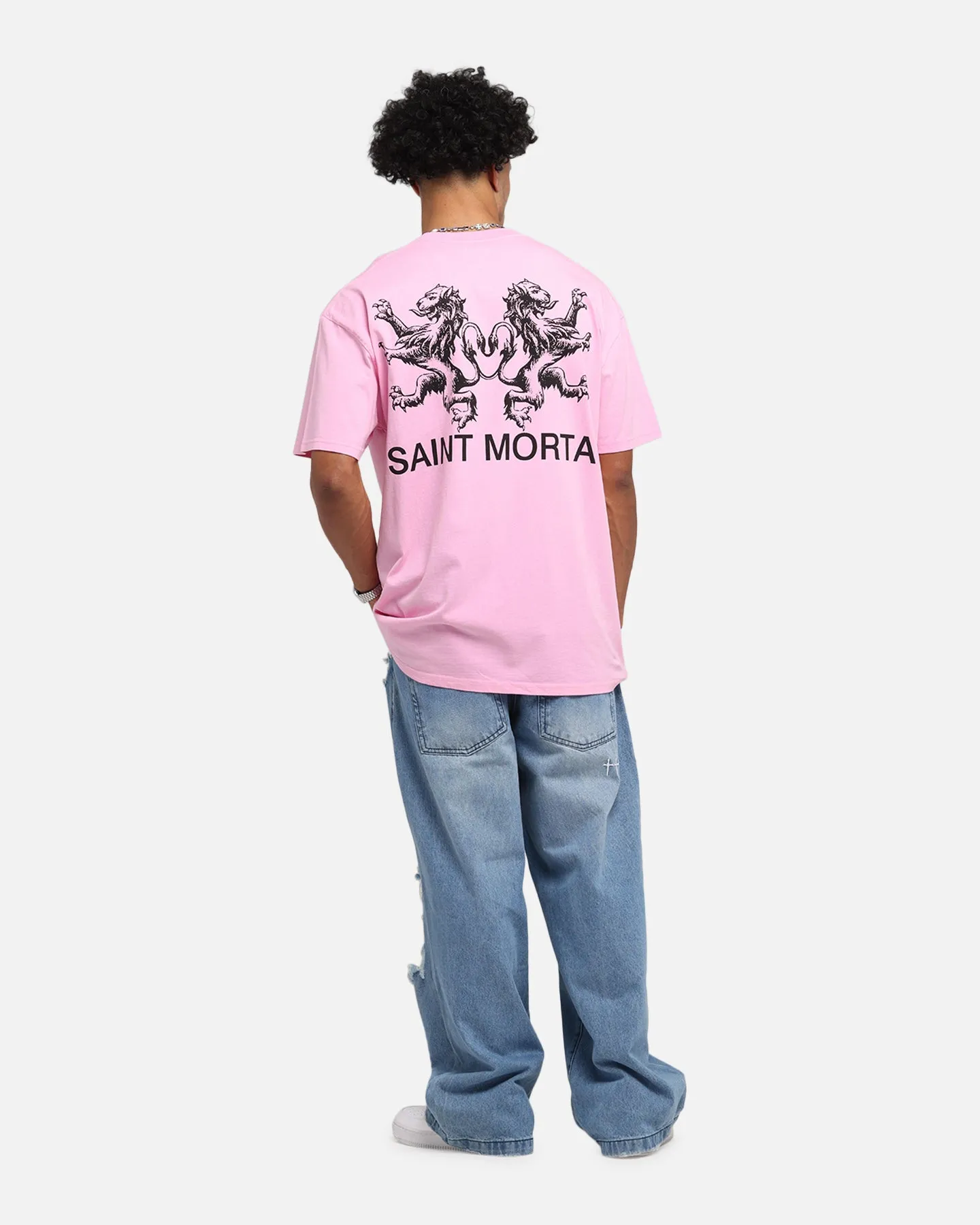 Saint Morta Lover Club Boxy T-Shirt Pink