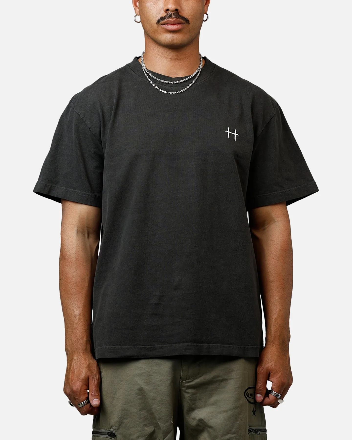 Saint Morta Maiden Boxy T-Shirt Black Wash