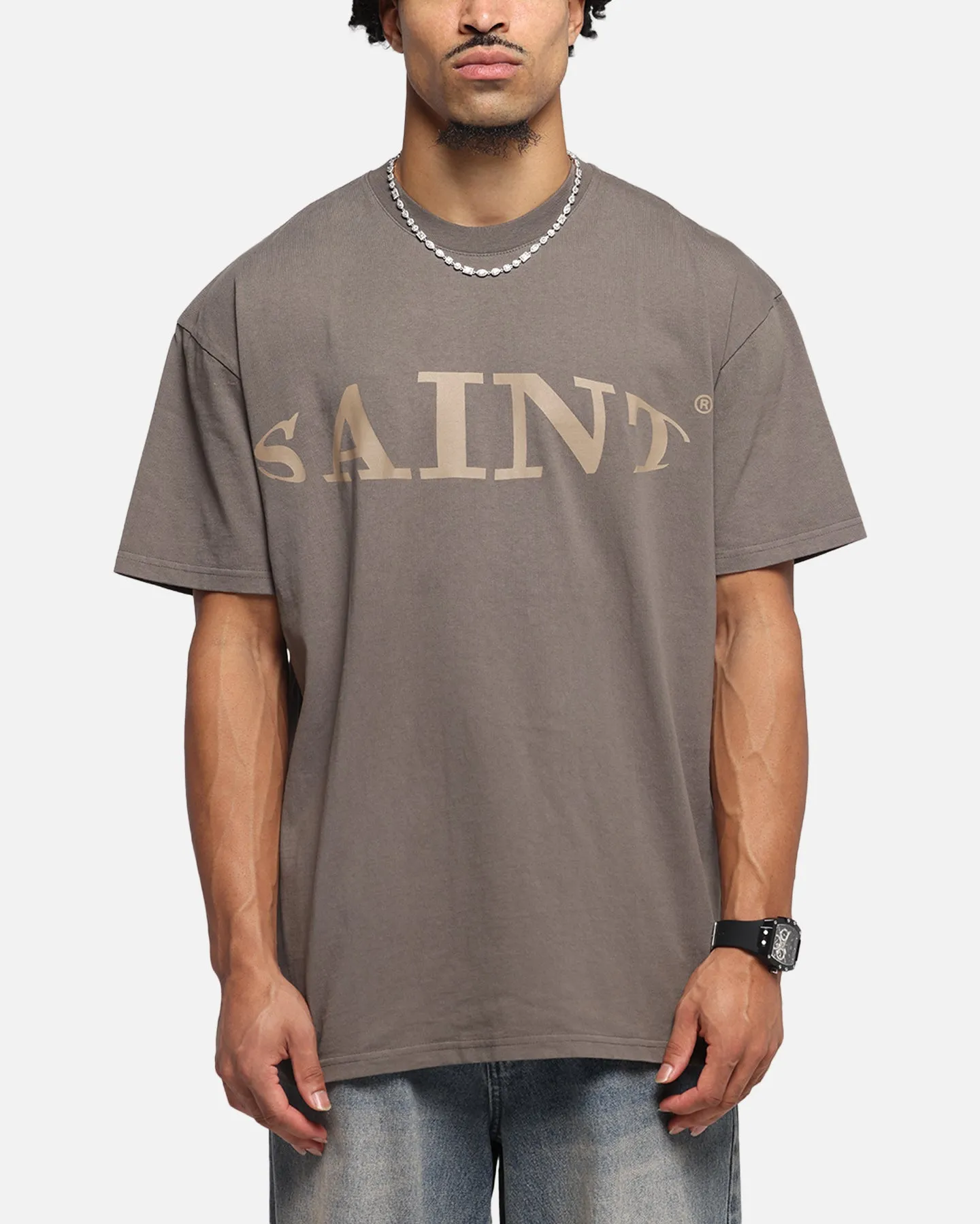 Saint Morta Vision Boxy T-Shirt Brown
