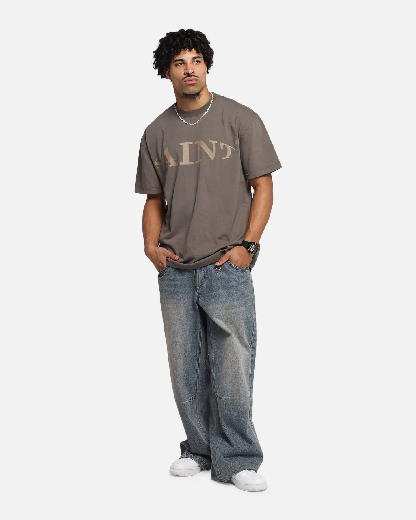 Saint Morta Vision Boxy T-Shirt Brown