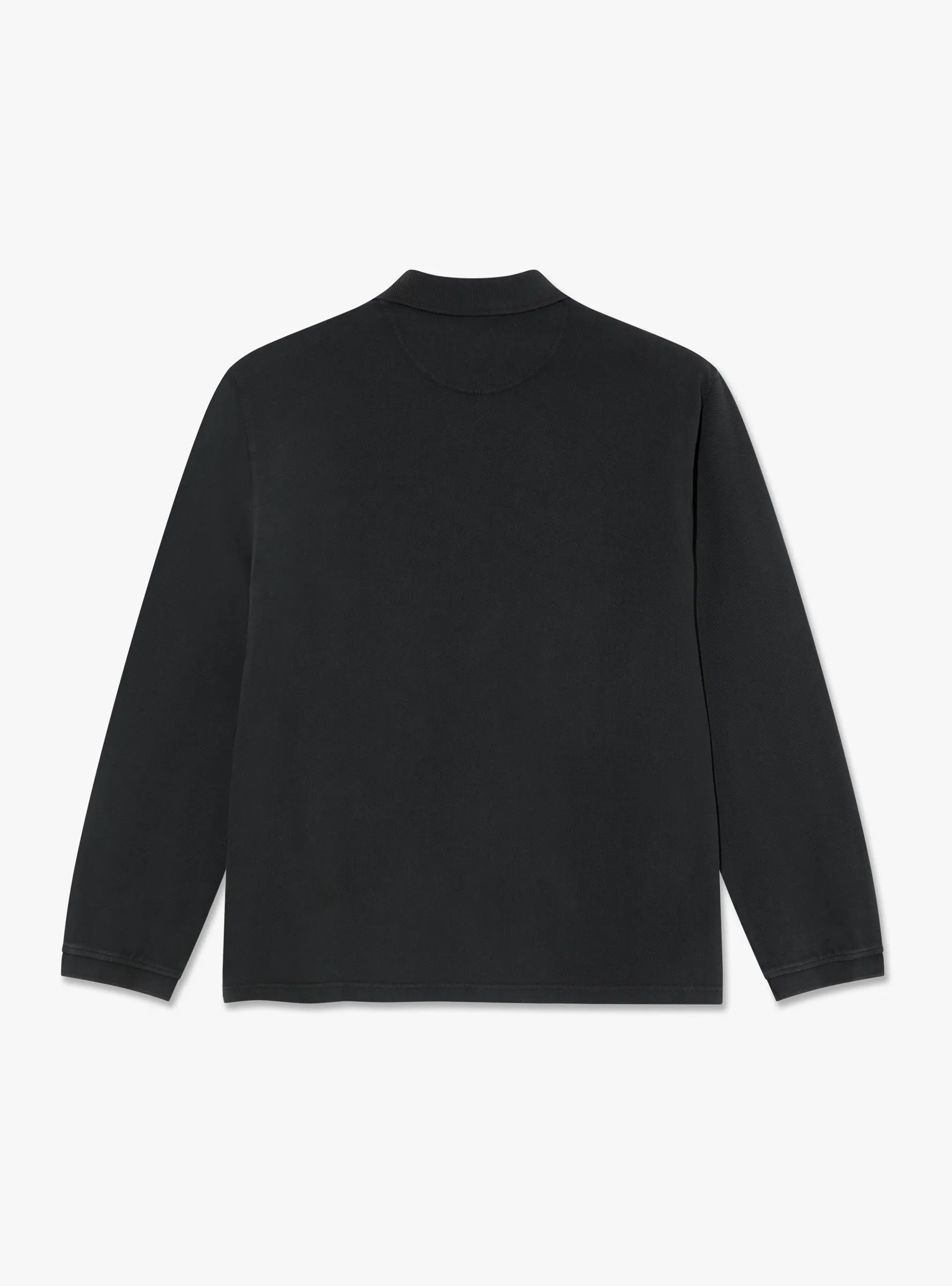 Serge Long Sleeve Polo Shirt Black