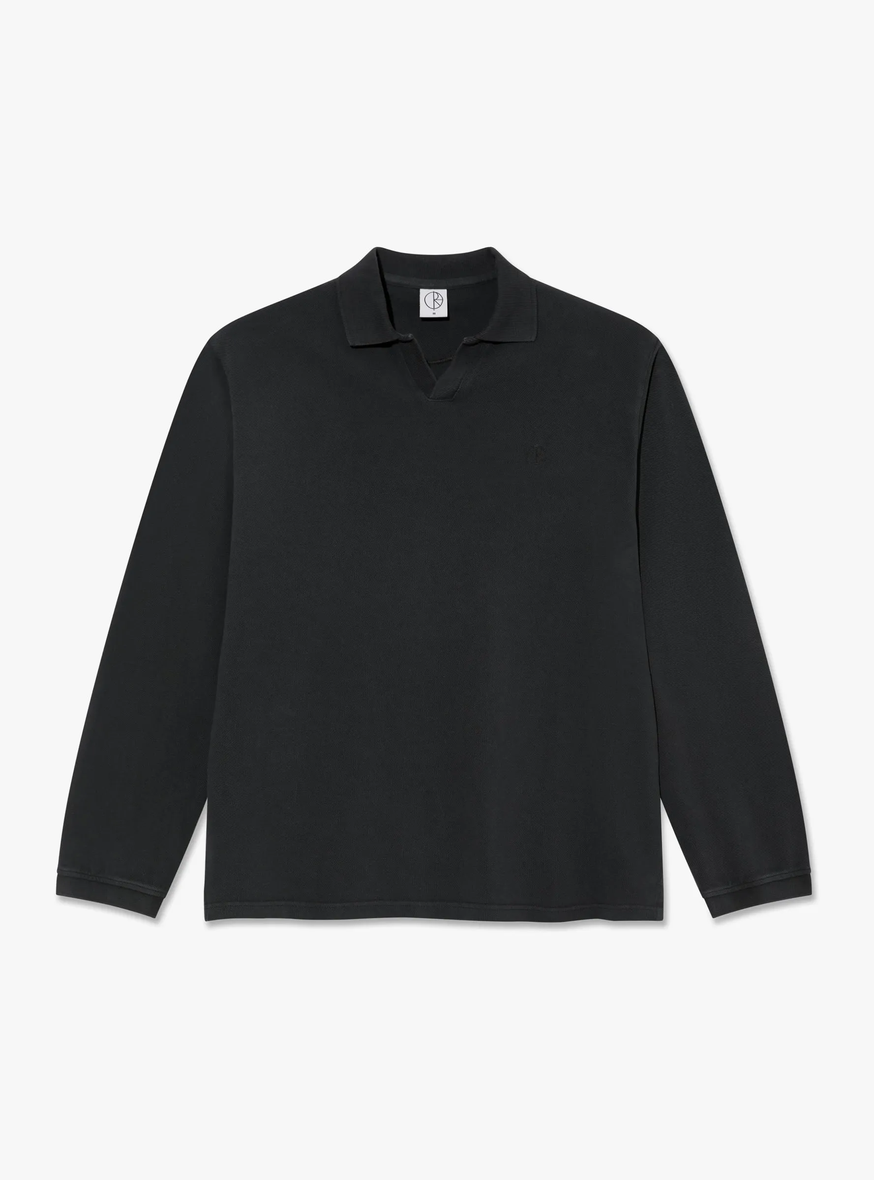 Serge Long Sleeve Polo Shirt Black
