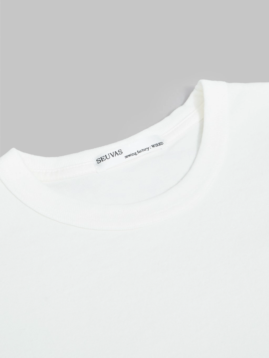 Seuvas Cotton Crew Neck T-Shirt Natural