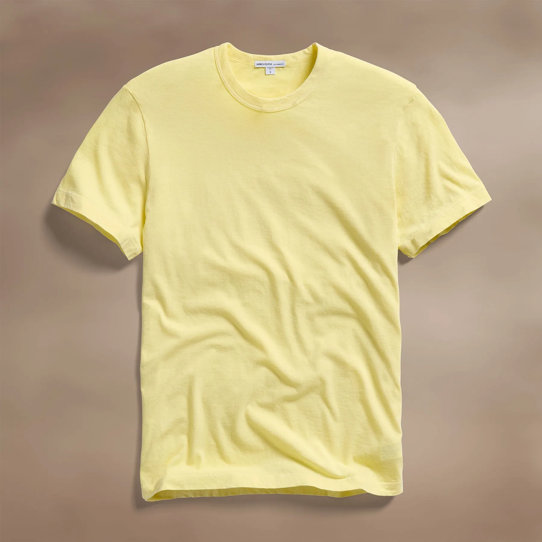 Short Sleeve Crew Neck - Yellow Cake Pigment