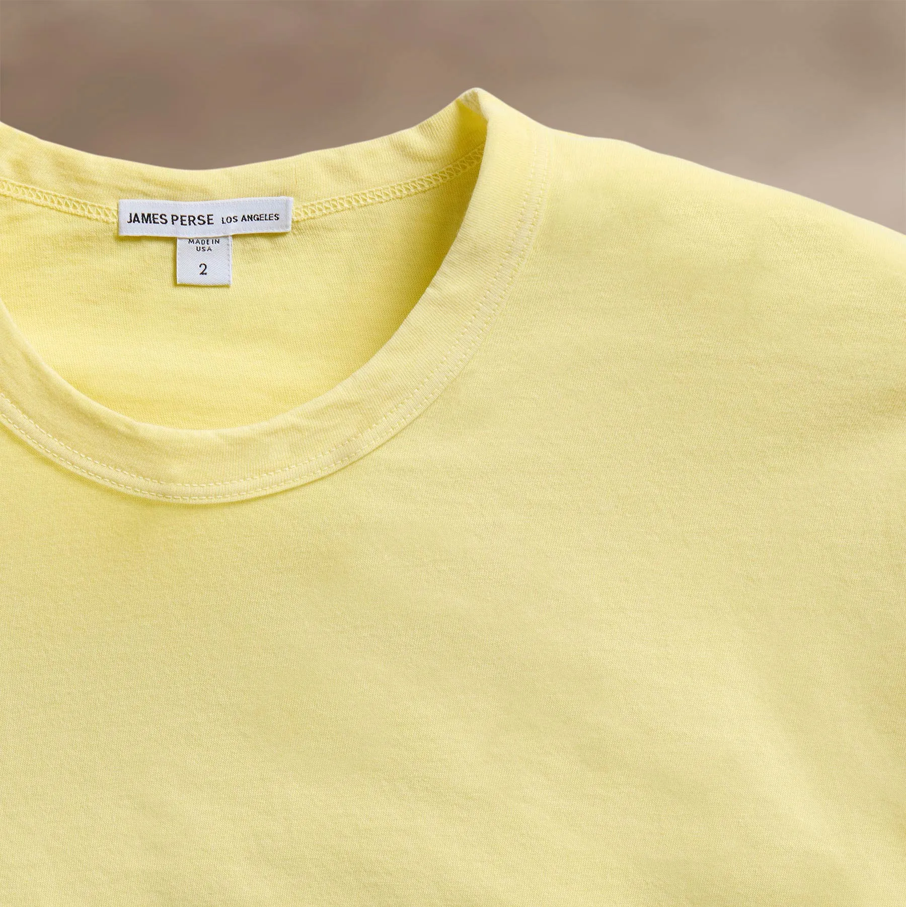 Short Sleeve Crew Neck - Yellow Cake Pigment