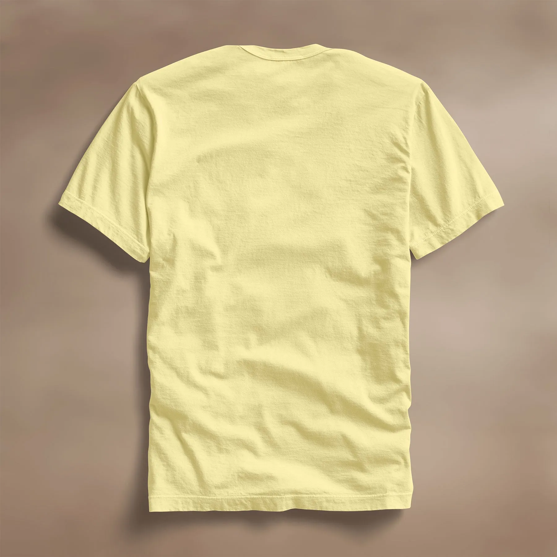 Short Sleeve Crew Neck - Yellow Cake Pigment
