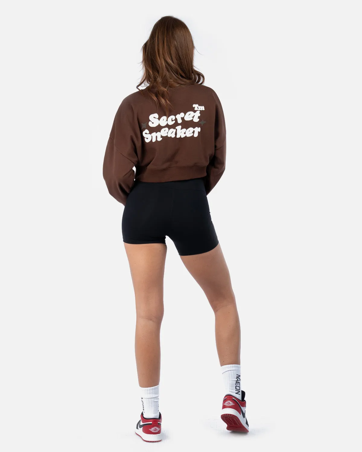SSS MYSTIC STAR CROP CREWNECK MOCHA