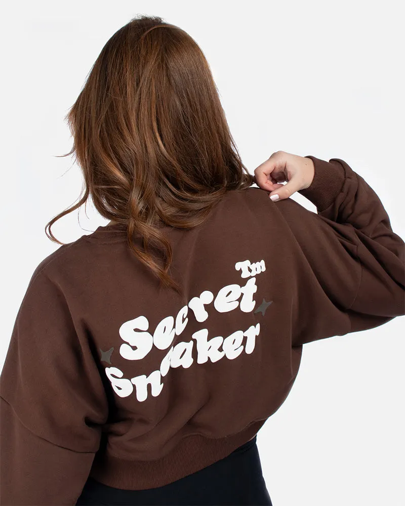 SSS MYSTIC STAR CROP CREWNECK MOCHA