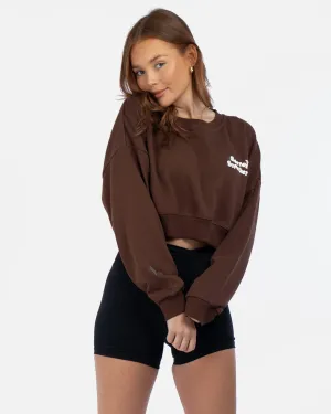 SSS MYSTIC STAR CROP CREWNECK MOCHA