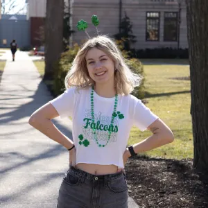St. Patrick's Falcons Crop Tee White