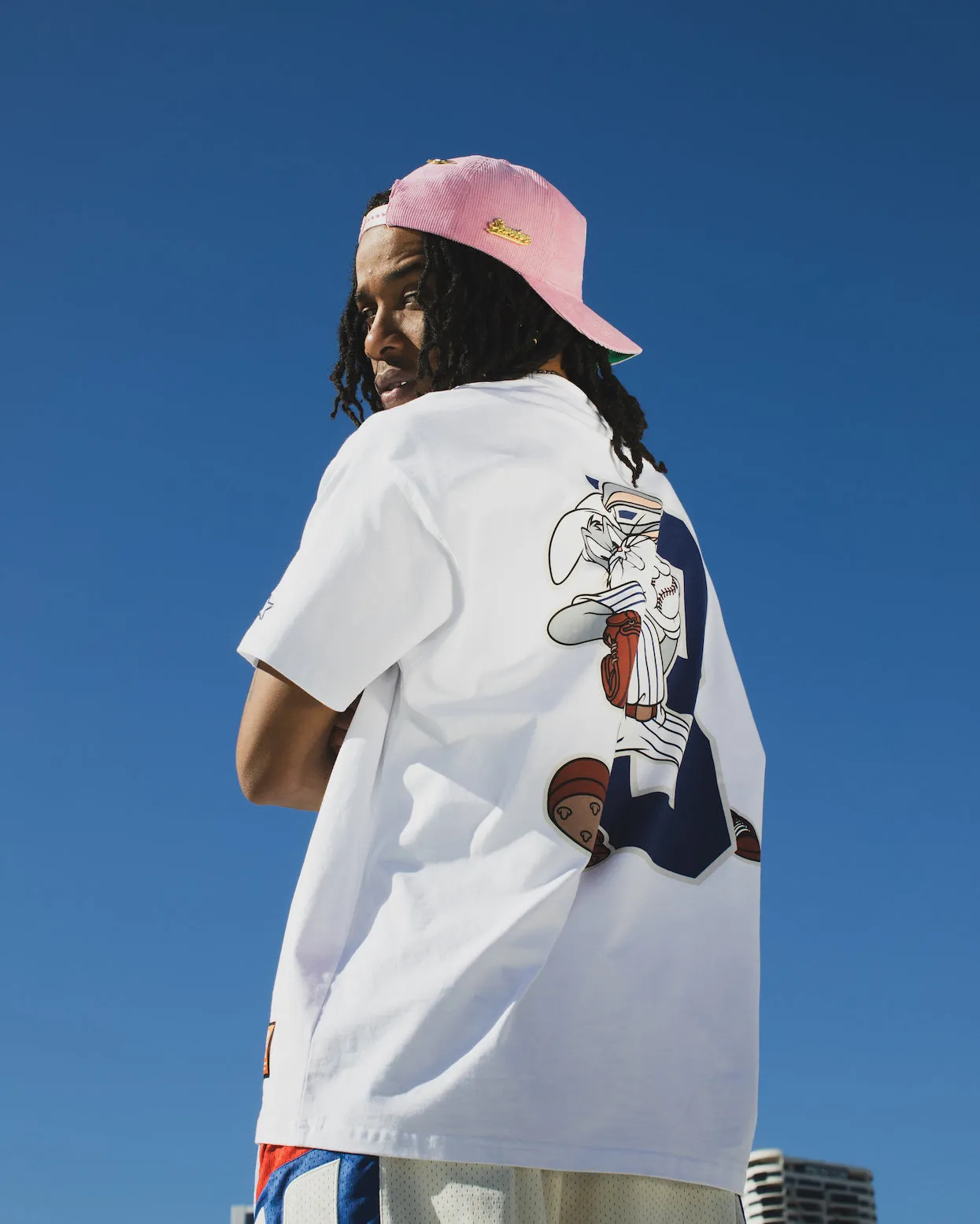 Starter X Looney Tunes Bugs Baseball T-Shirt White