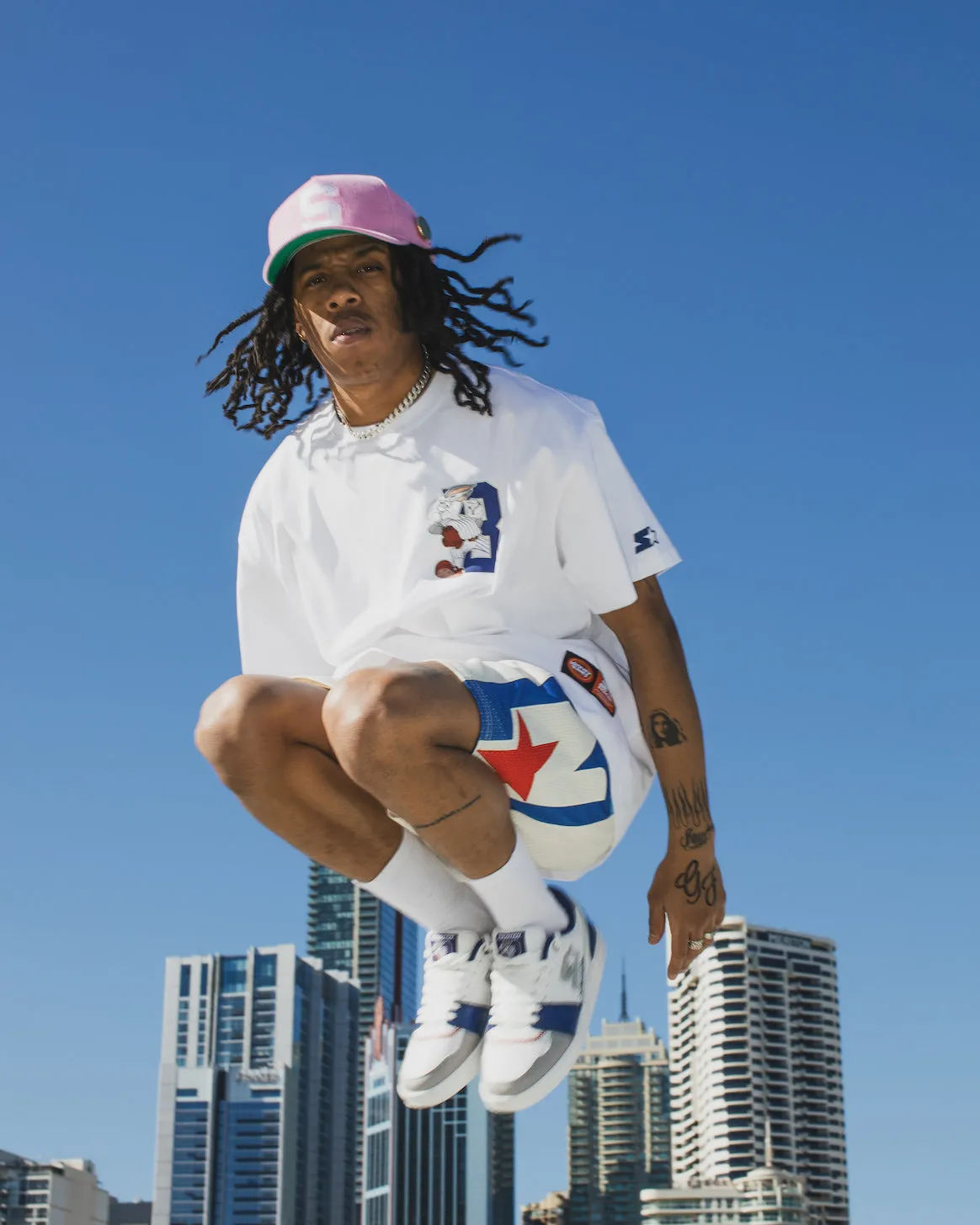 Starter X Looney Tunes Bugs Baseball T-Shirt White
