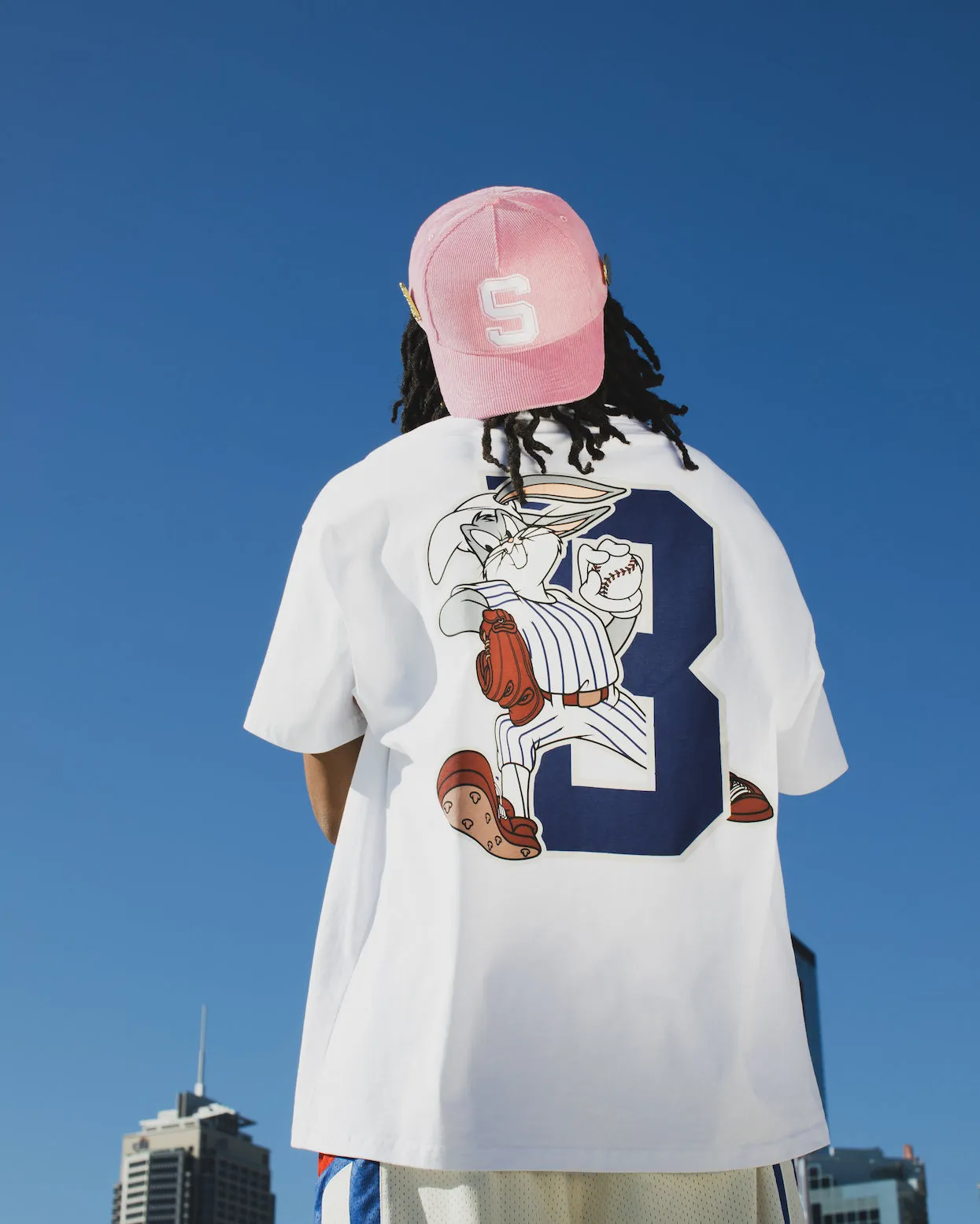 Starter X Looney Tunes Bugs Baseball T-Shirt White