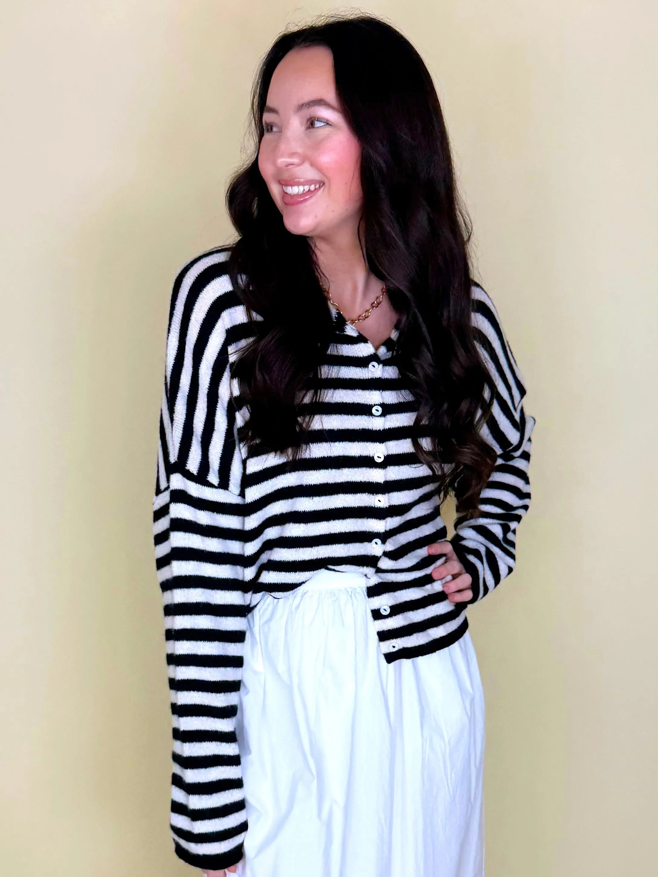 Striped Better Together Cardigan