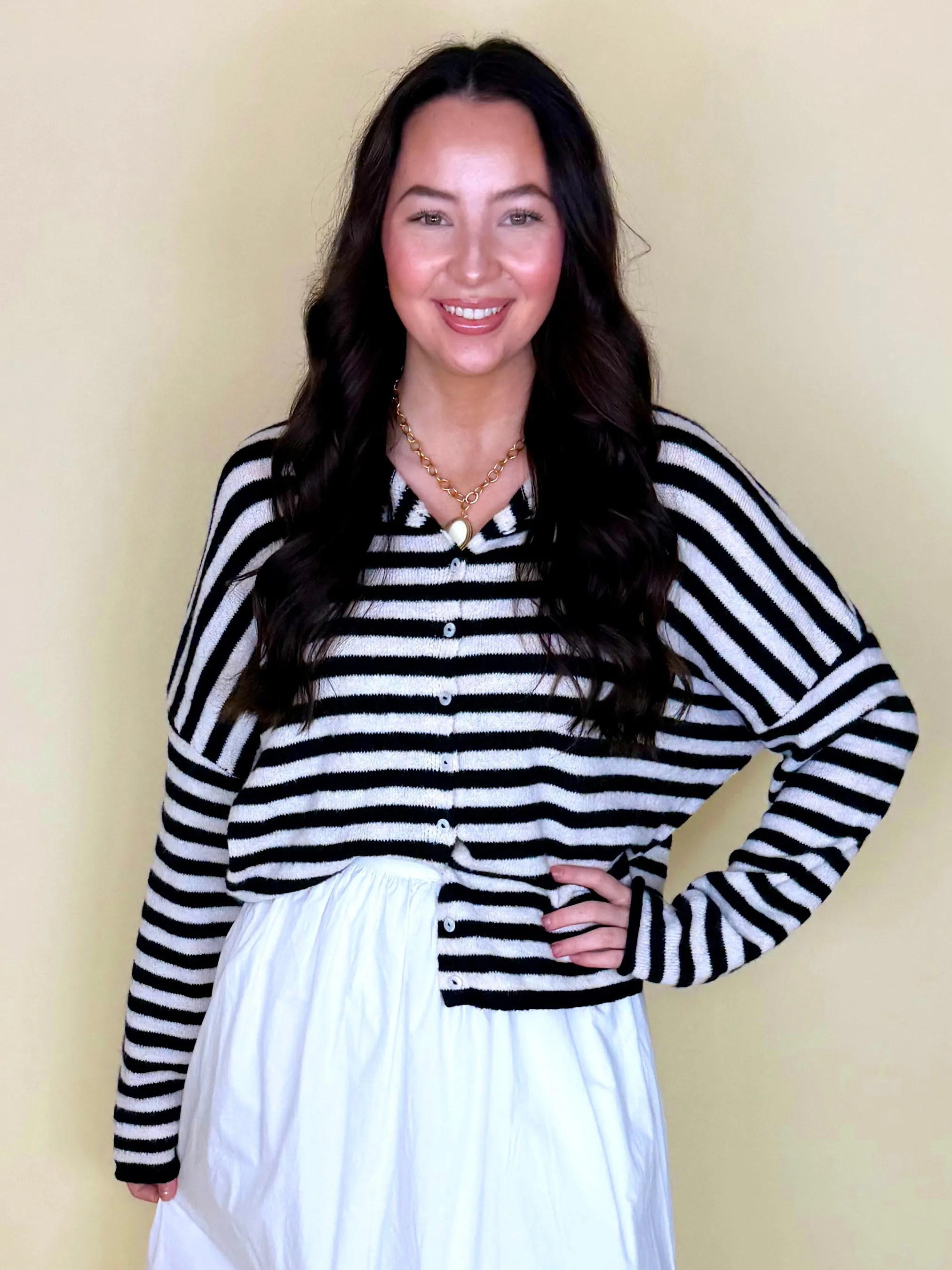 Striped Better Together Cardigan