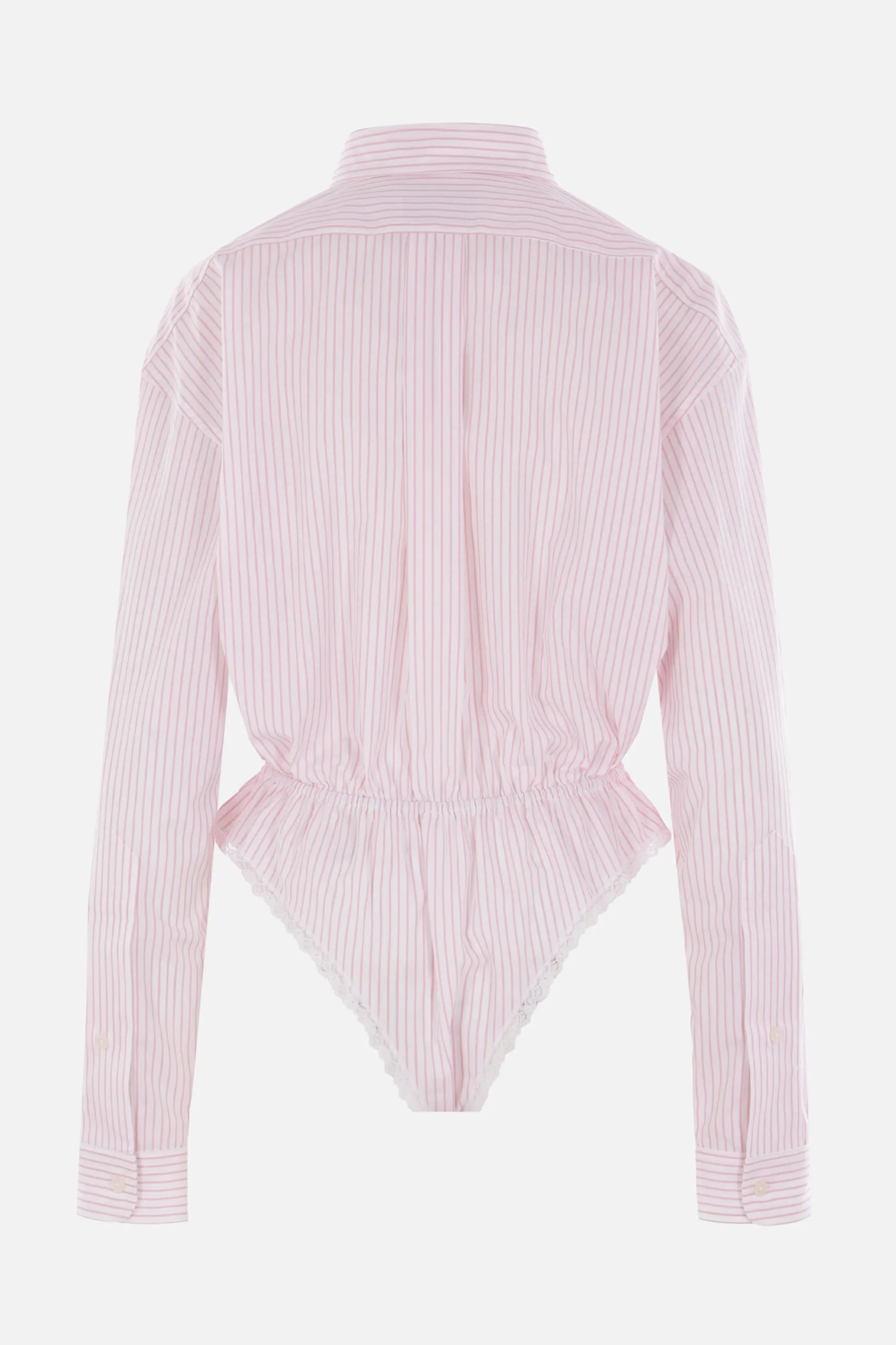 striped cotton poplin bodysuit