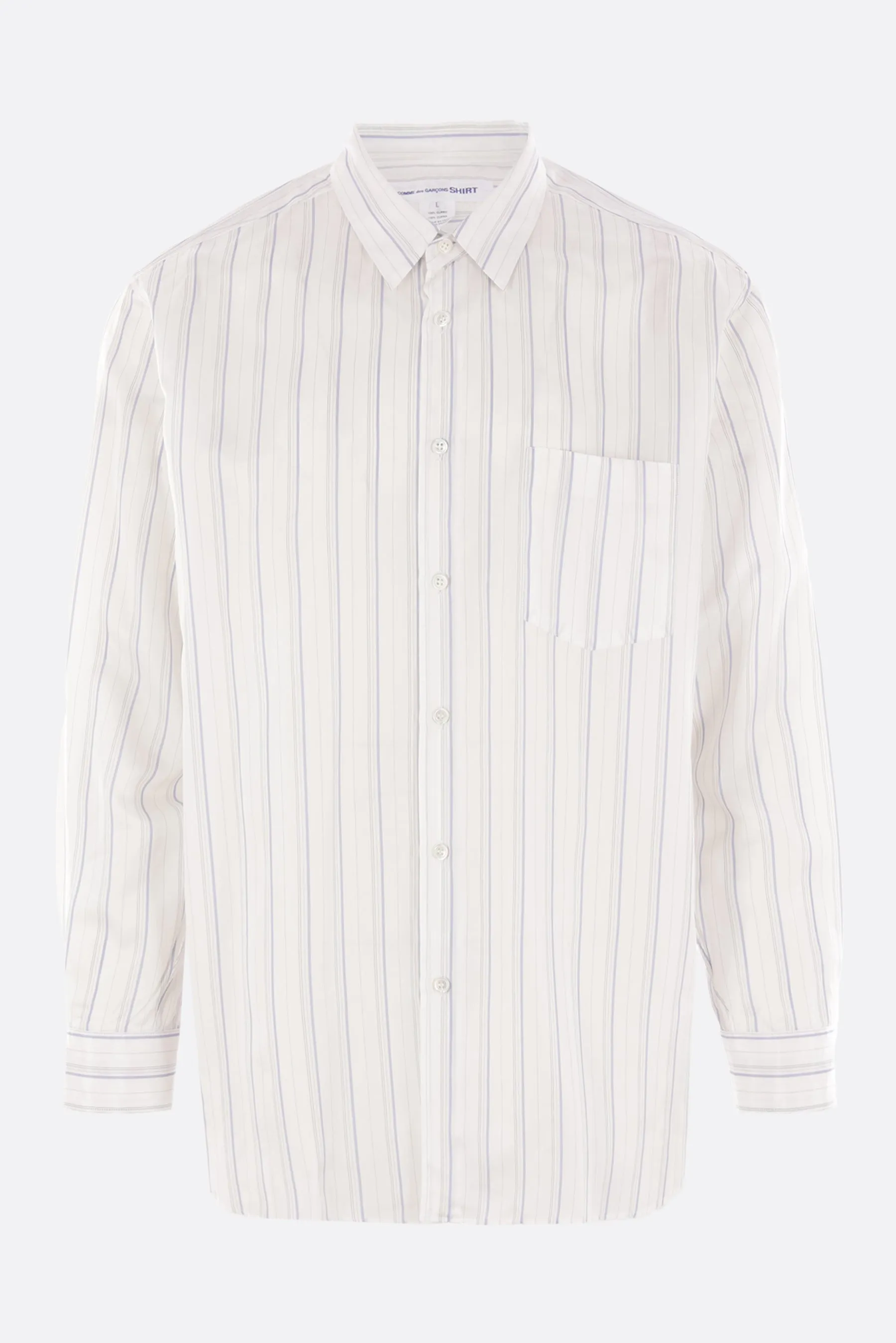 striped cupro shirt
