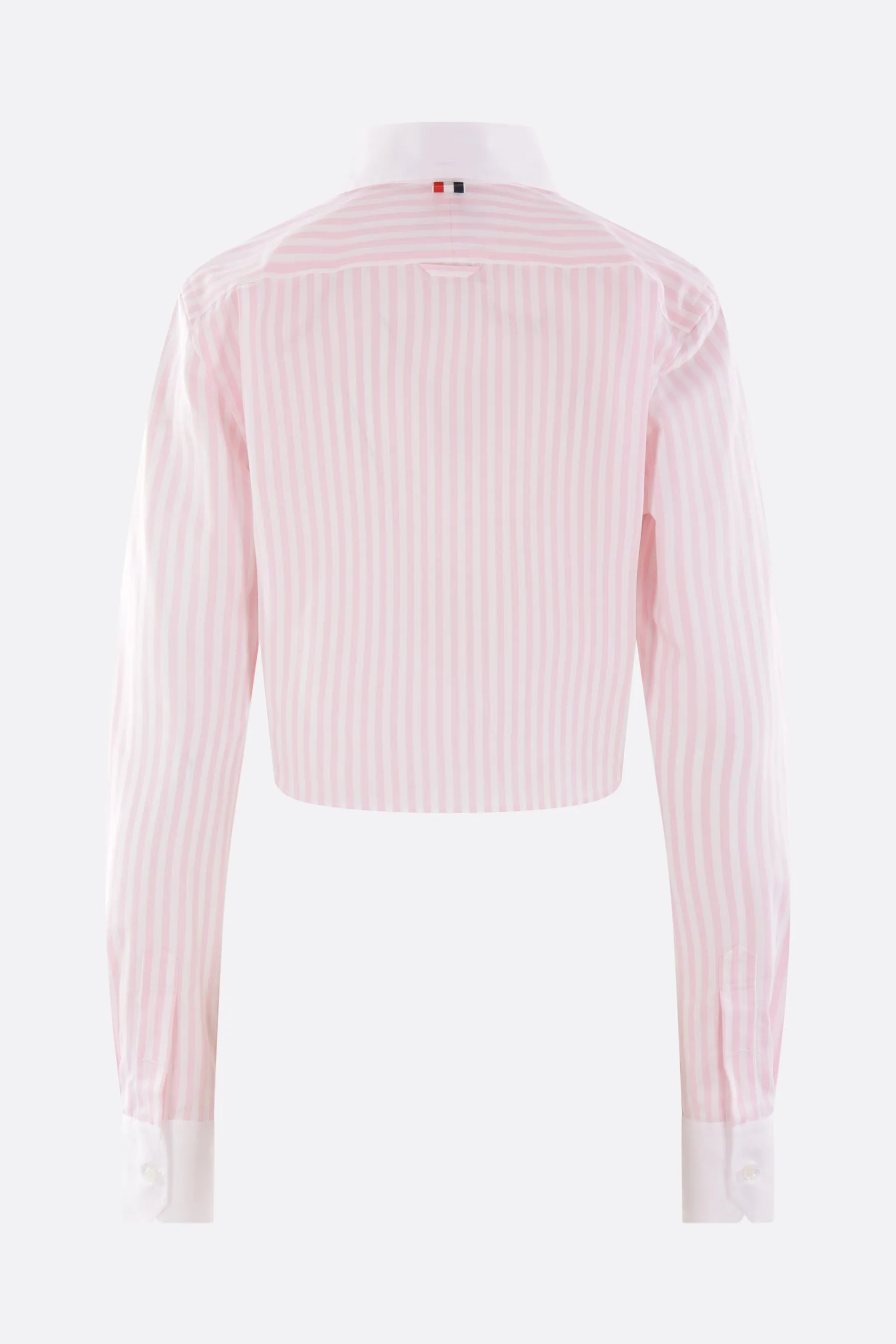 striped poplin cropped shirt