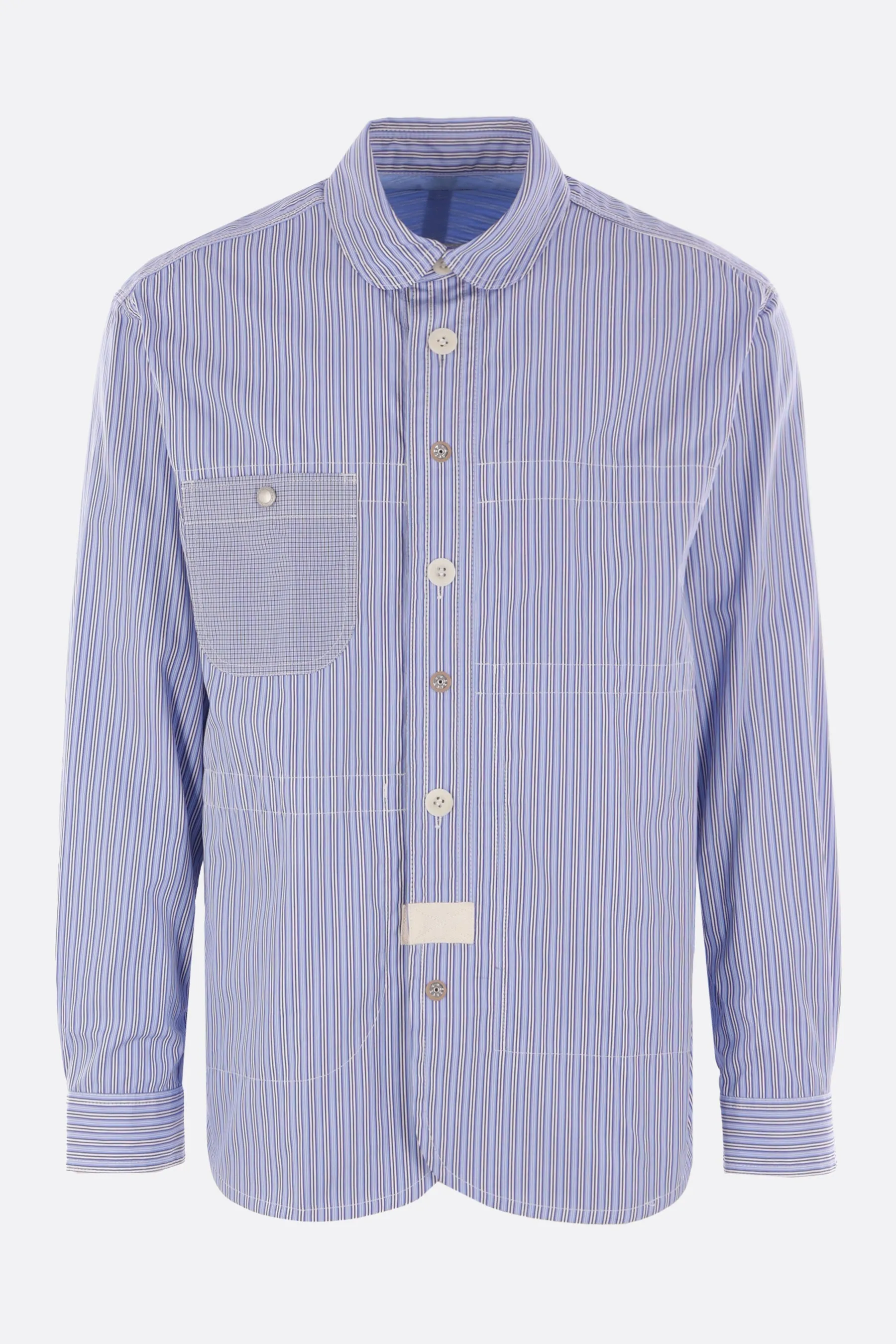 striped poplin shirt
