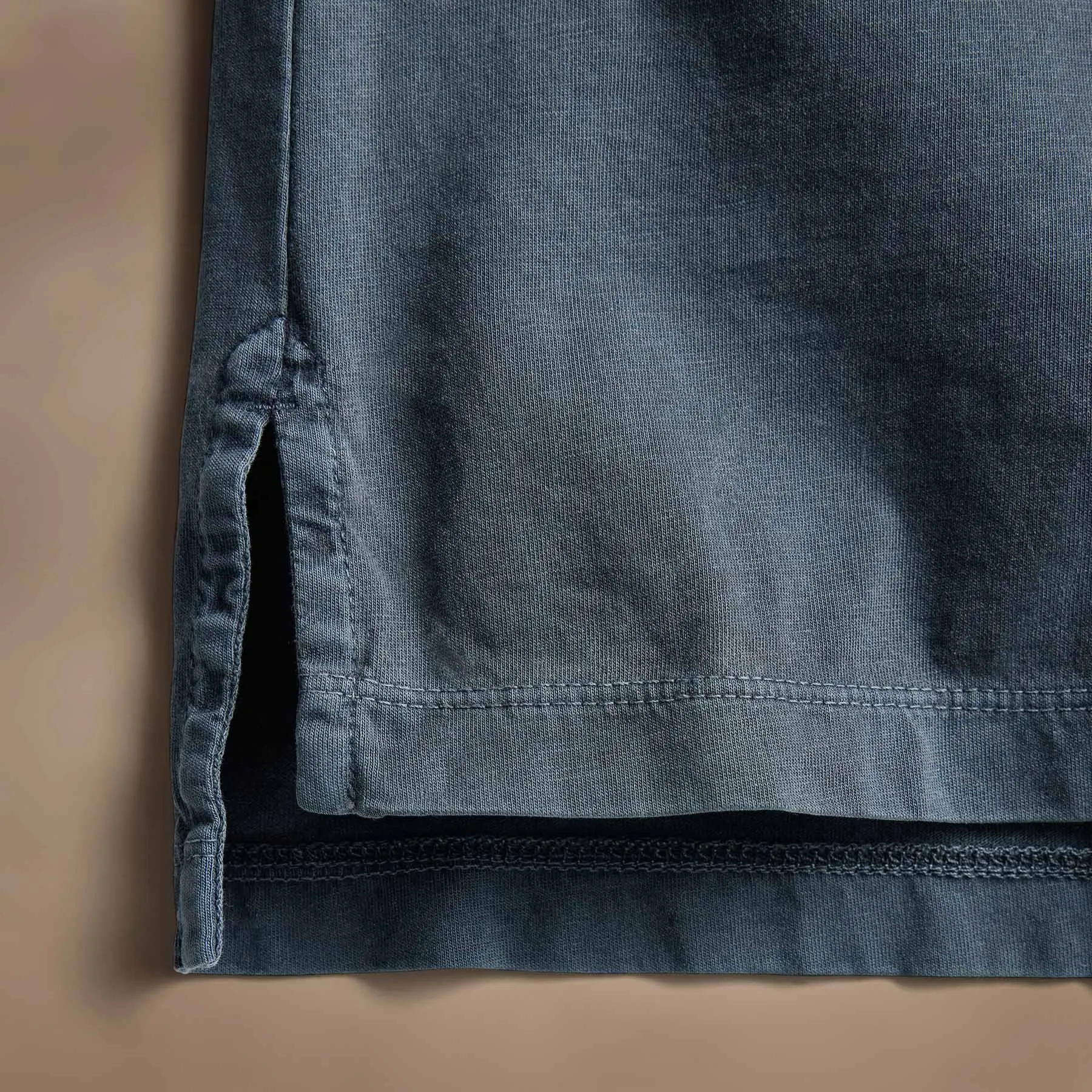 Sueded Jersey Polo - Blue Noir Pigment