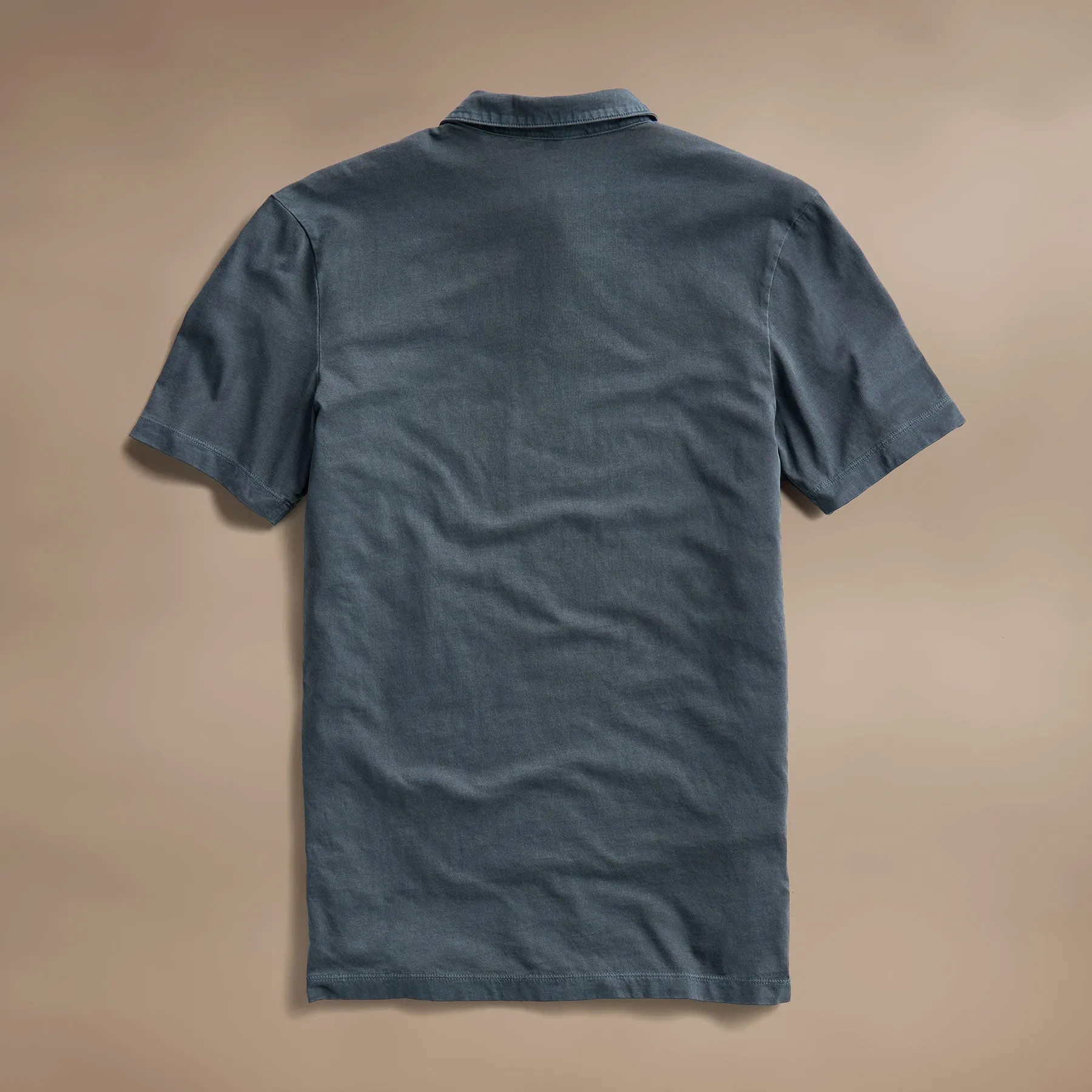Sueded Jersey Polo - Blue Noir Pigment