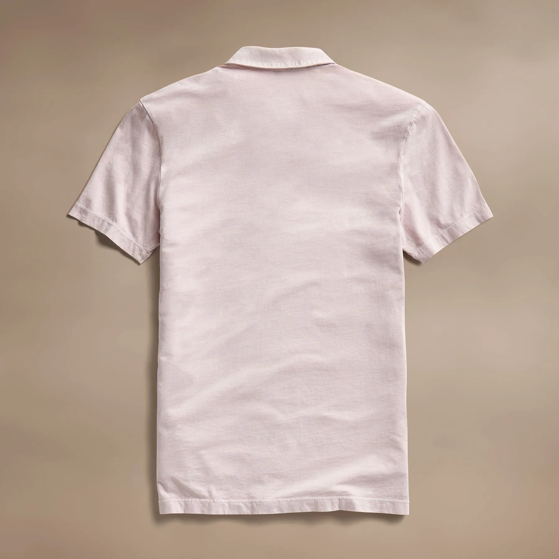 Sueded Jersey Polo - Degas Pigment