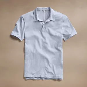 Sueded Jersey Polo - Grey Sky Pigment