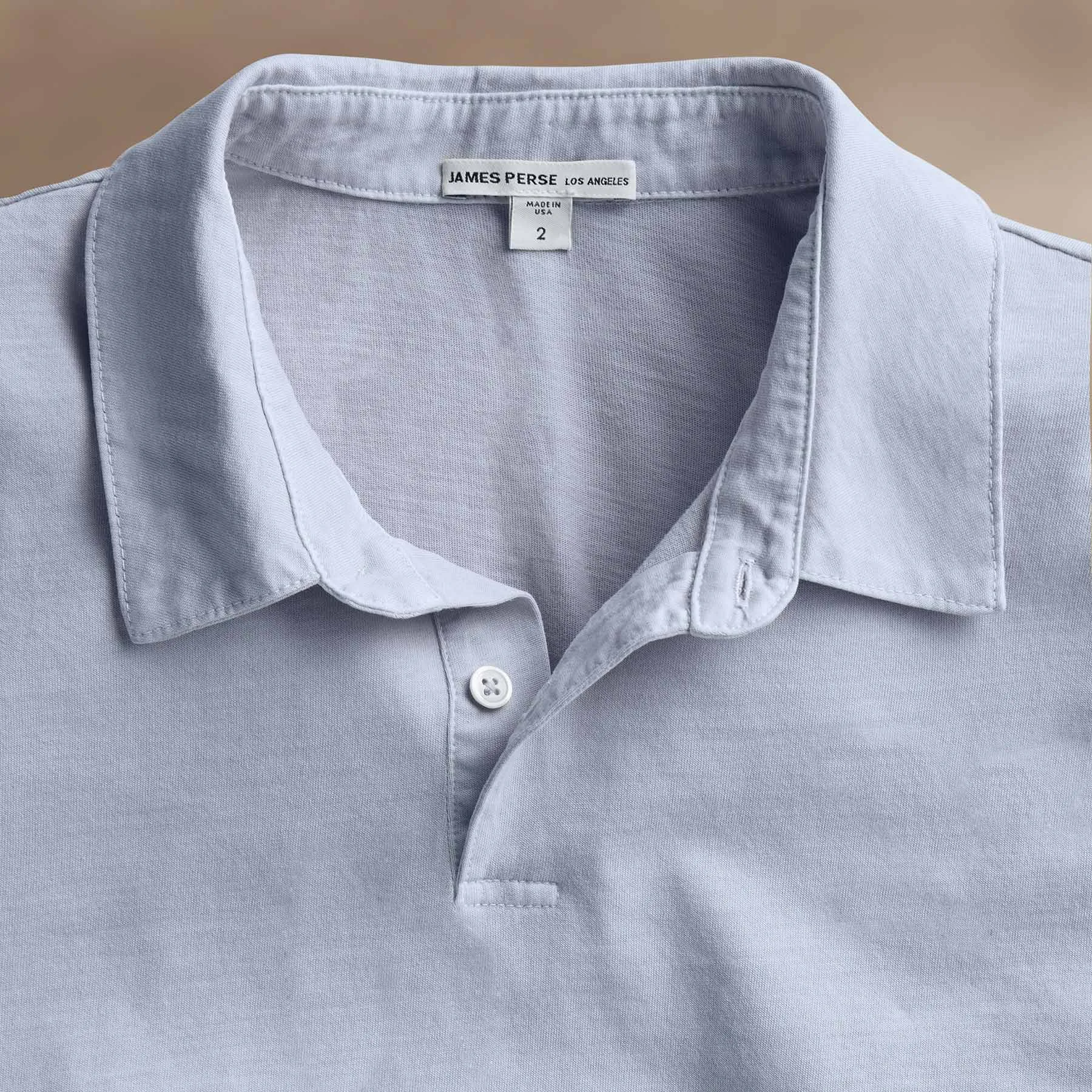 Sueded Jersey Polo - Grey Sky Pigment