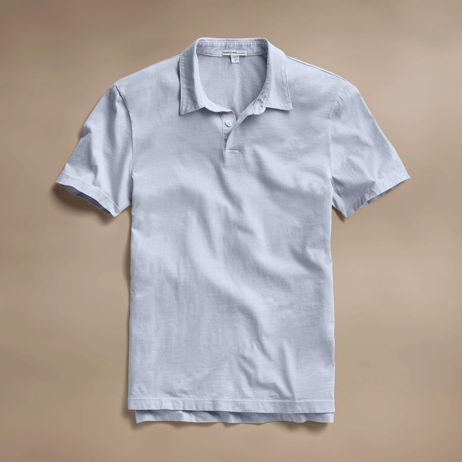 Sueded Jersey Polo - Grey Sky Pigment