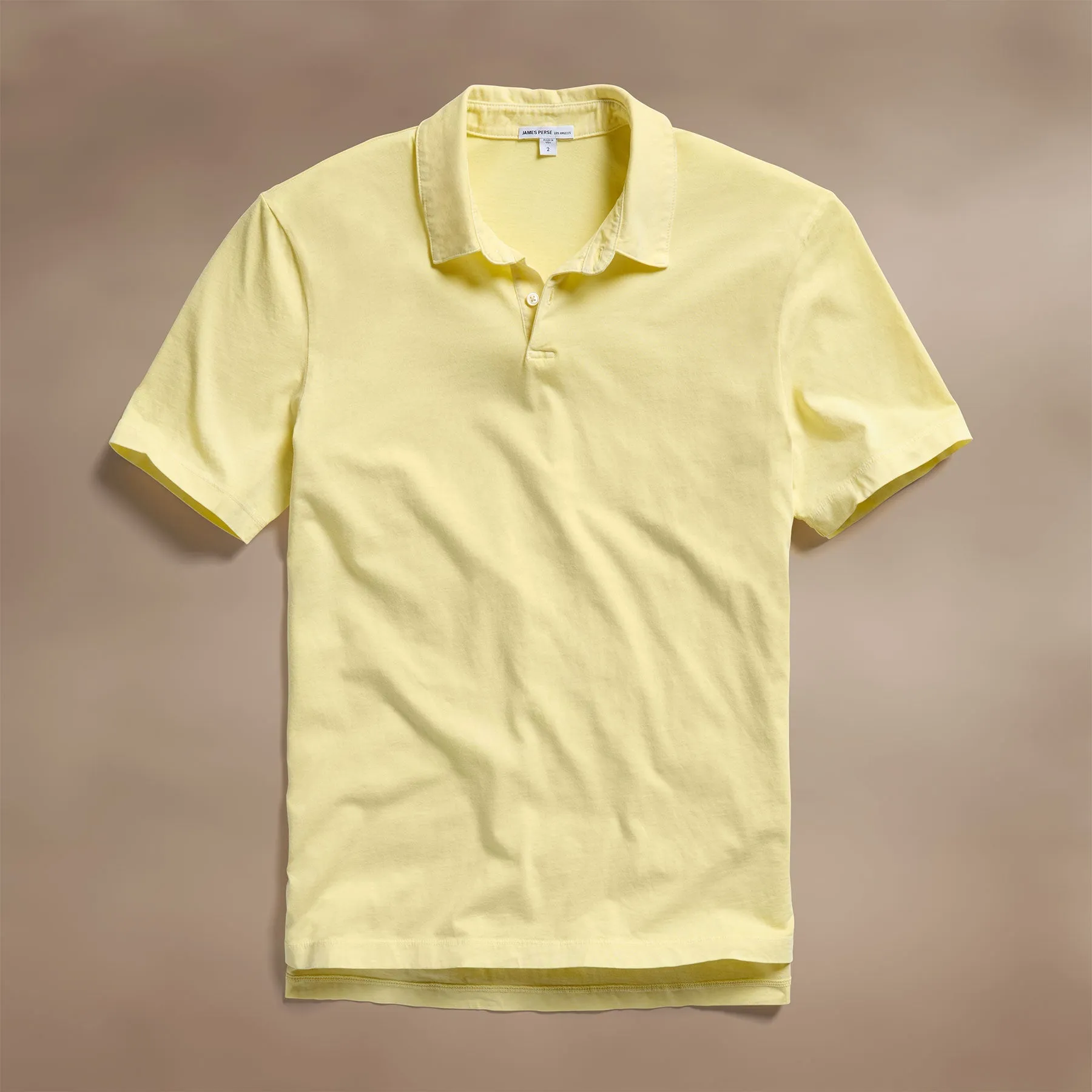 Sueded Jersey Polo - Yellow Cake Pigment