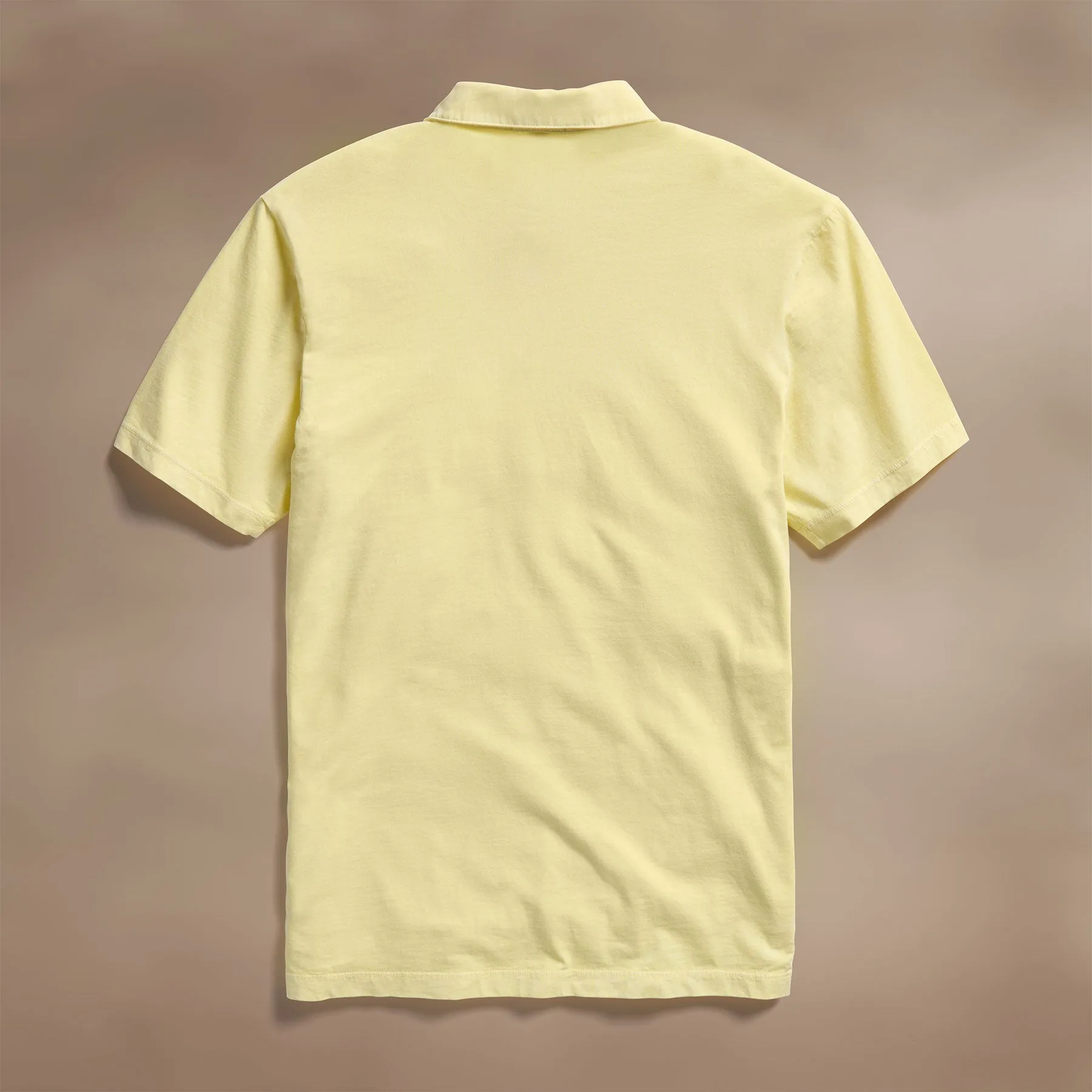 Sueded Jersey Polo - Yellow Cake Pigment