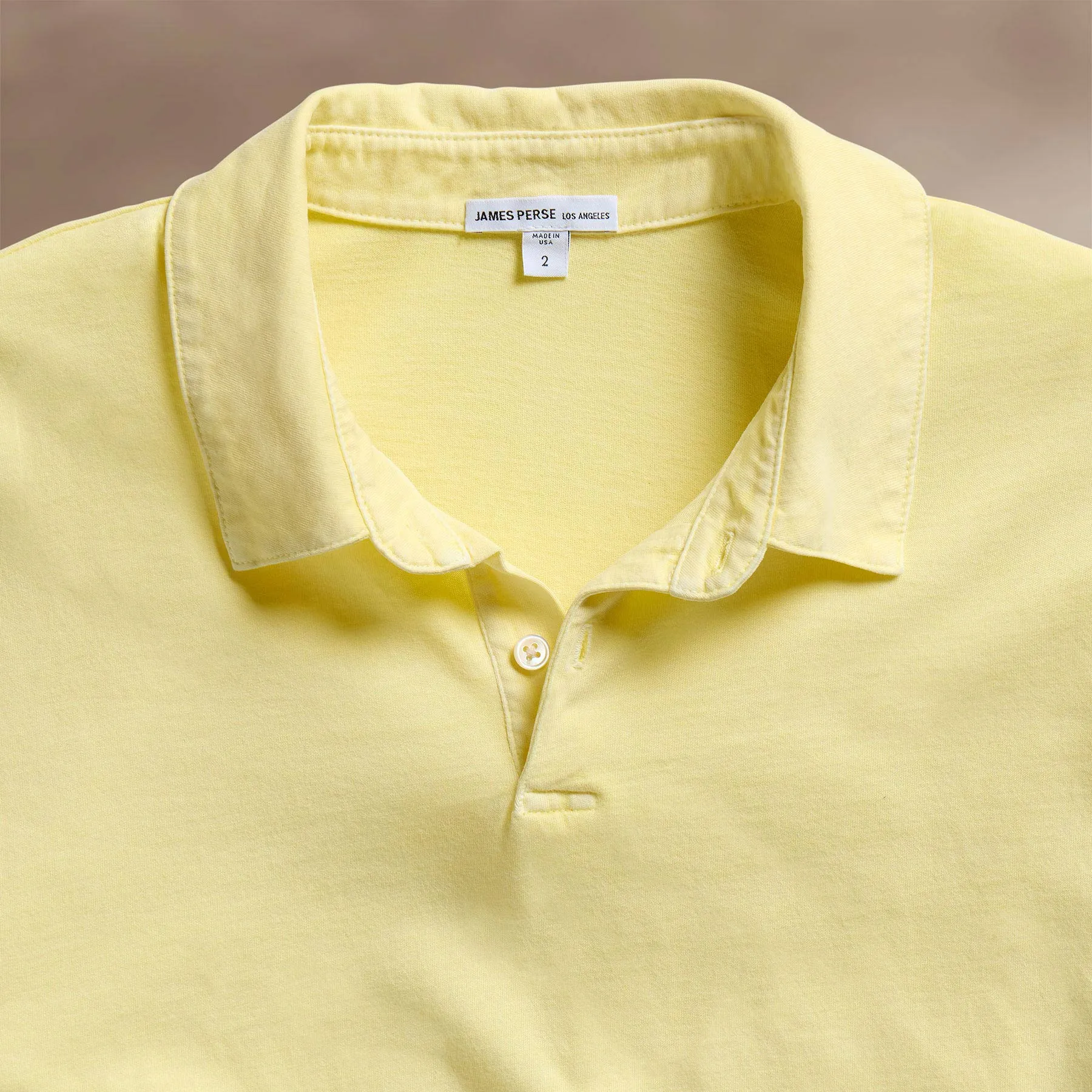 Sueded Jersey Polo - Yellow Cake Pigment