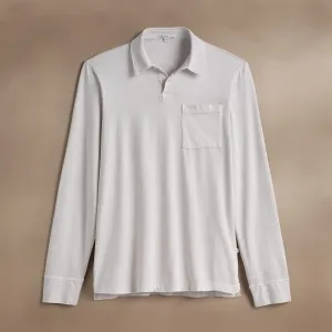Sueded Jersey Rugby Polo - Light Mist Pigment