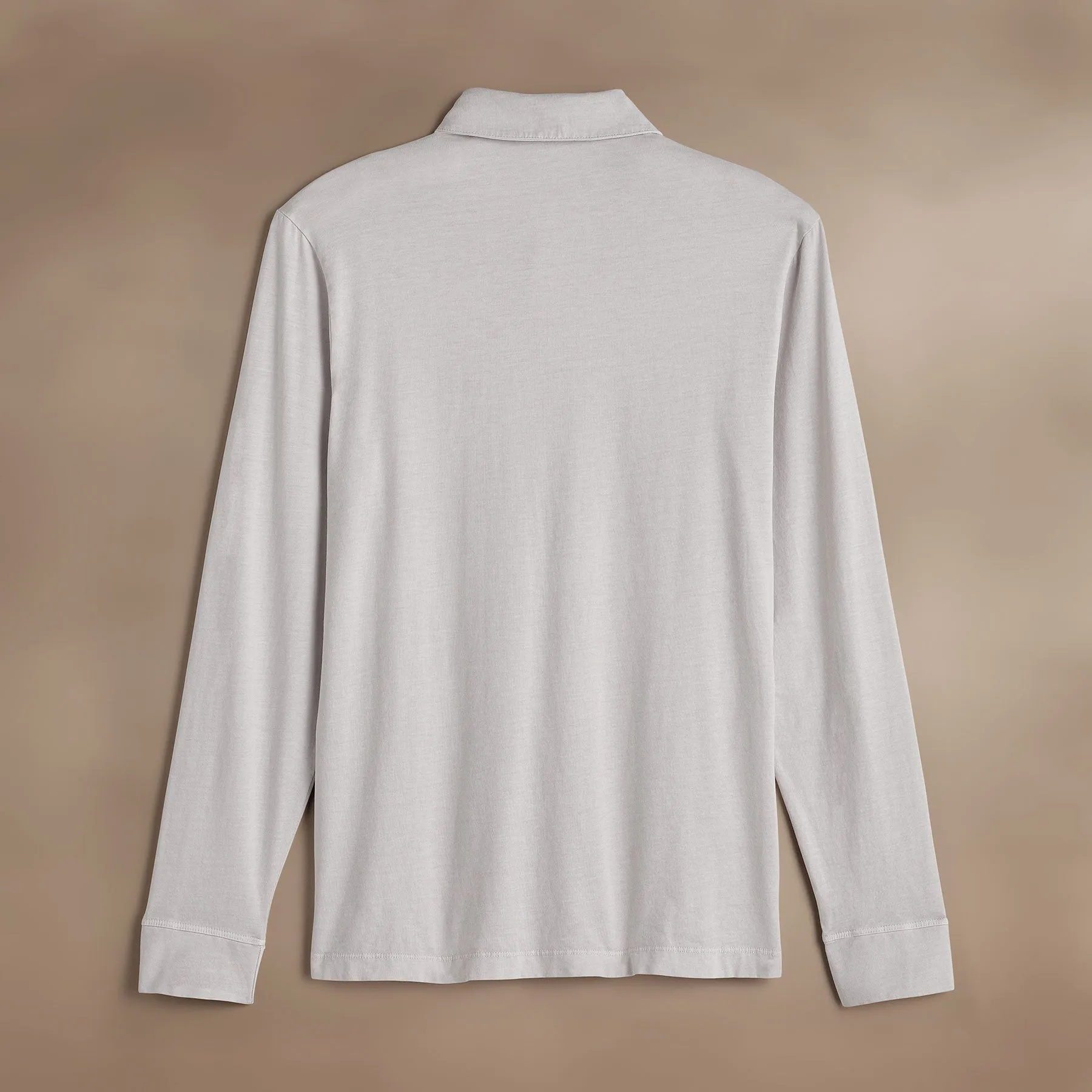 Sueded Jersey Rugby Polo - Light Mist Pigment
